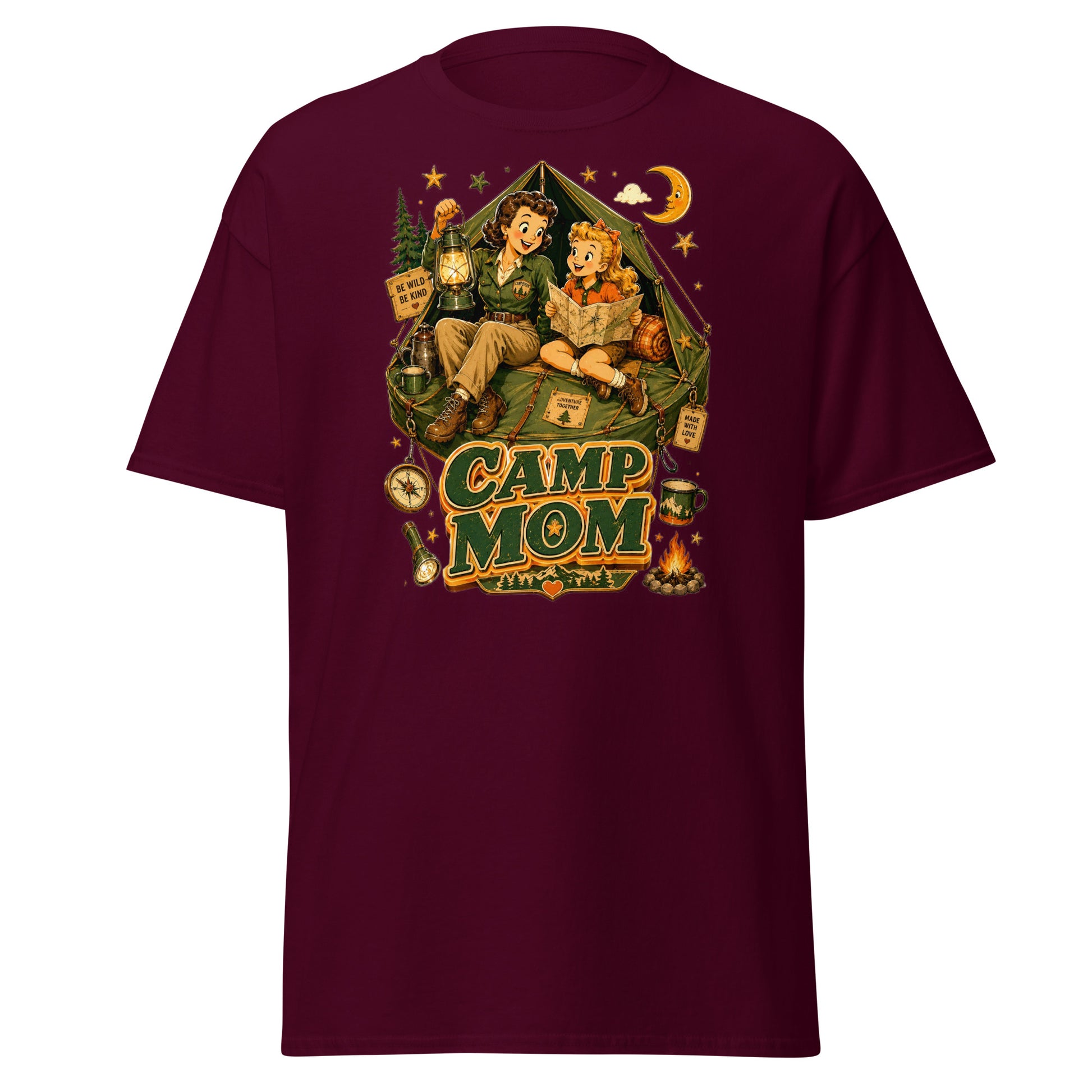 Unisex classic tee - Elite Camp Mom Adventure - Premium Vintage Luxury Retro Outdoor Design by printfluence.net
