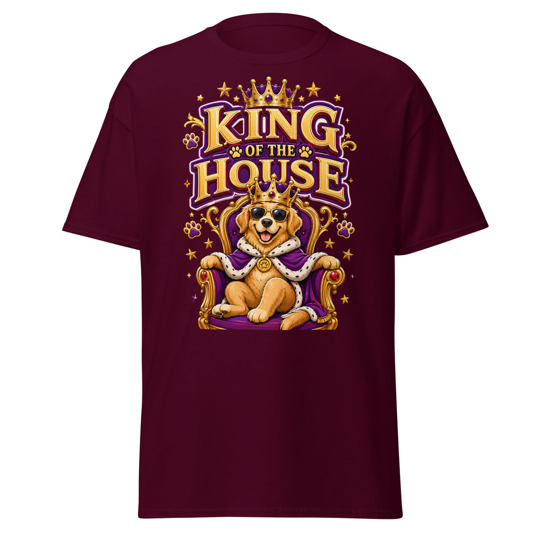 Elite King Of The House - Premium Luxury Golden Retriever Dog Lovers Classic Tee by printfluence.net