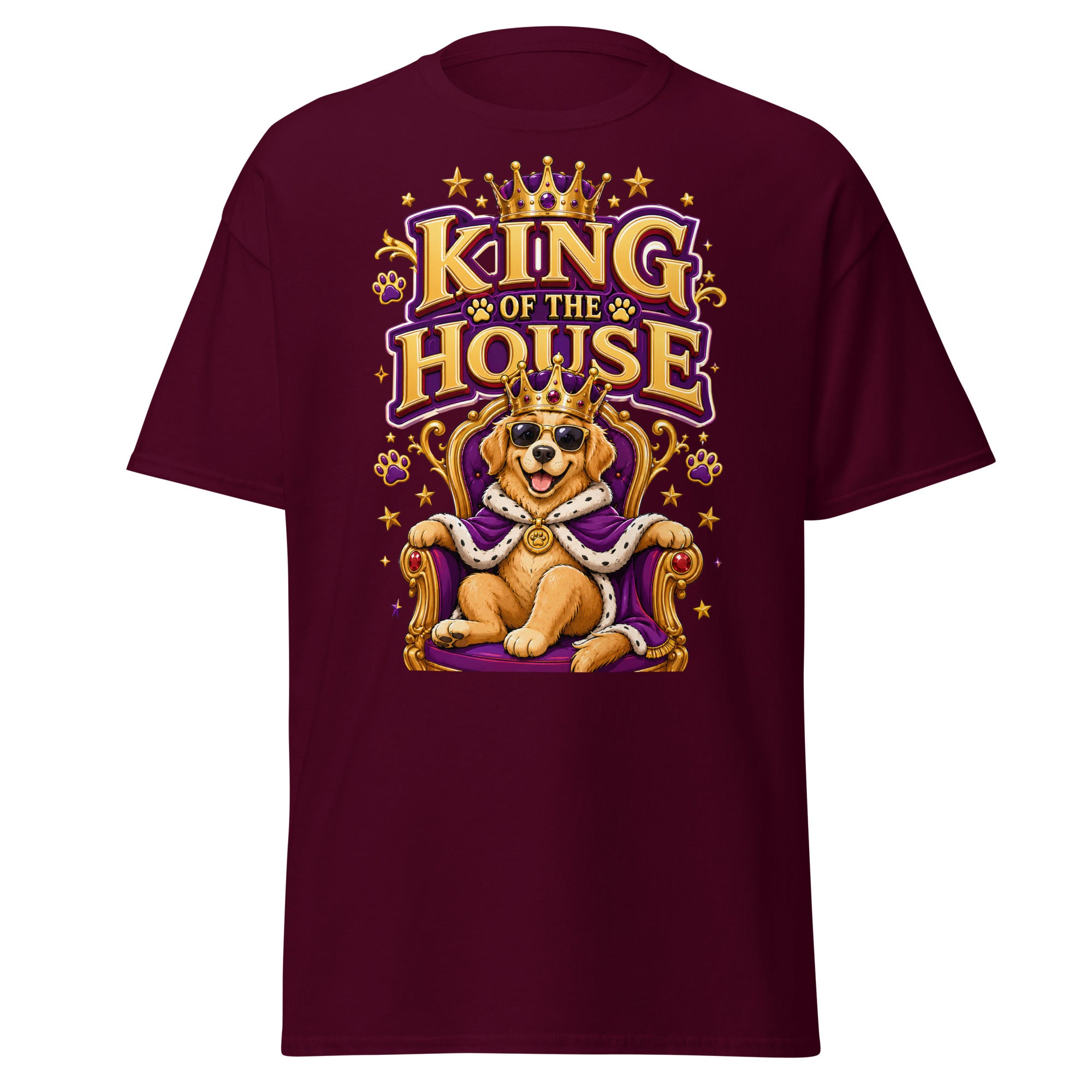 Elite King Of The House - Premium Luxury Golden Retriever Dog Lovers Classic Tee by printfluence.net