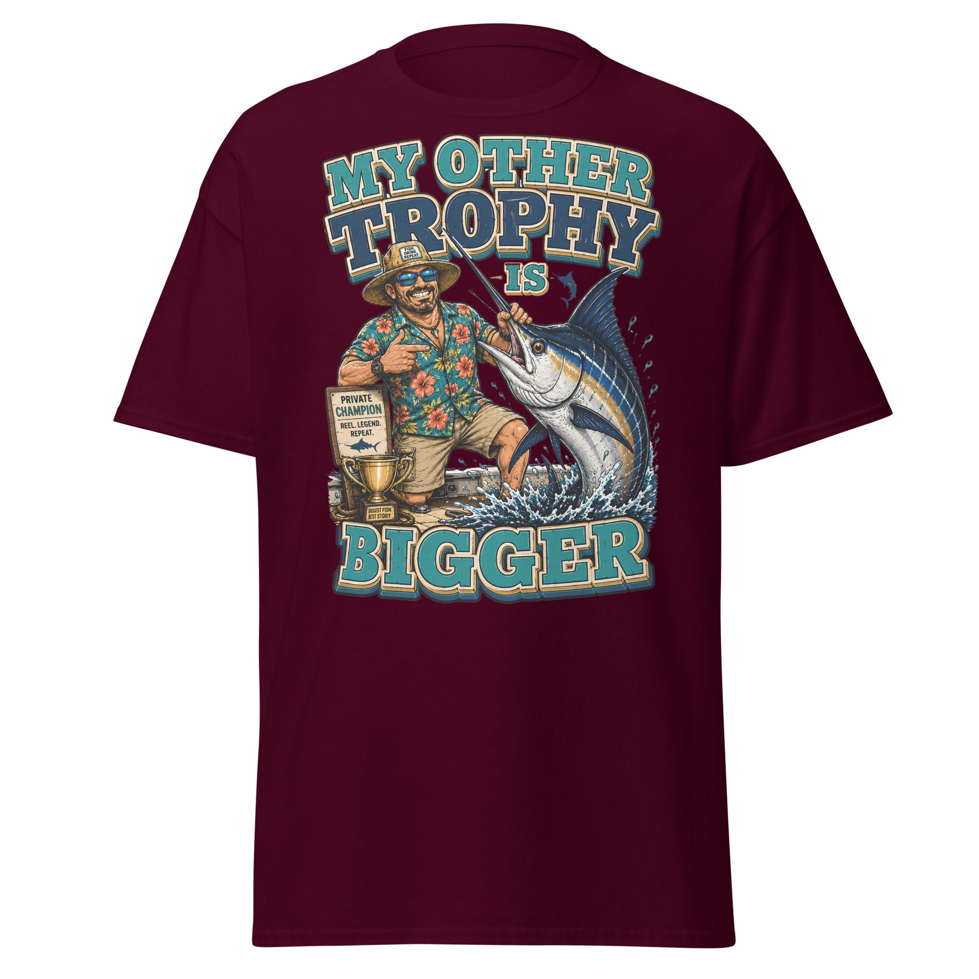 My Other Trophy Is Bigger - Fishing Lovers Unisex Classic Tee by printfluence.net