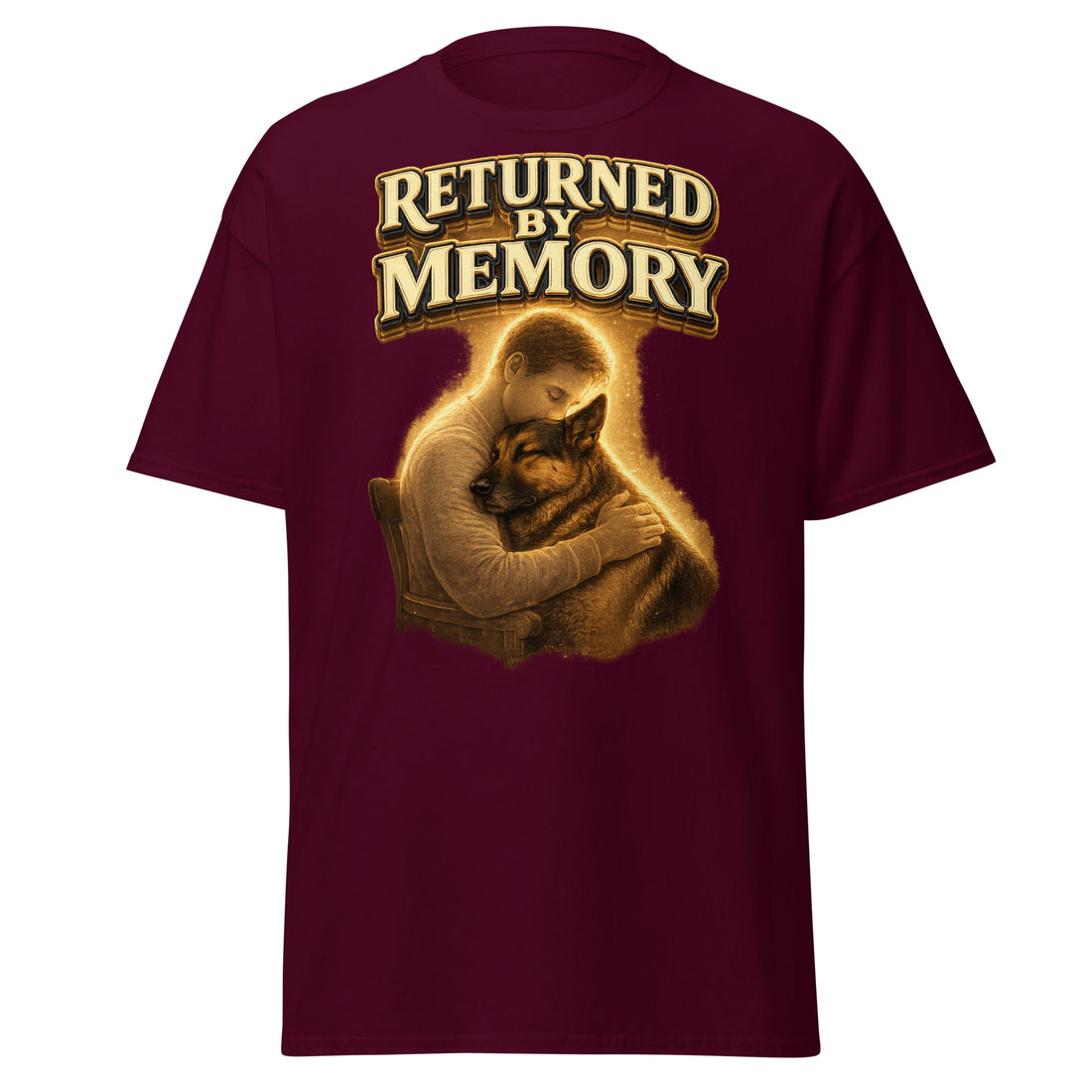 German Shepherd Returned by Memory Classic T-Shirt by printfluence.net