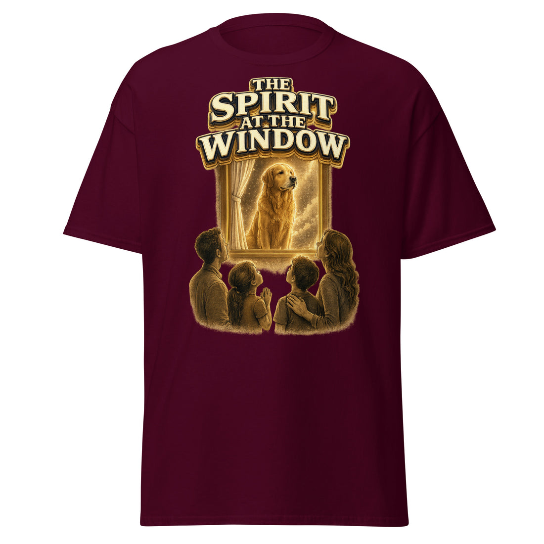 Golden Retriever Lovers Classic Tee - The Spirit At The Window by printfluence.net