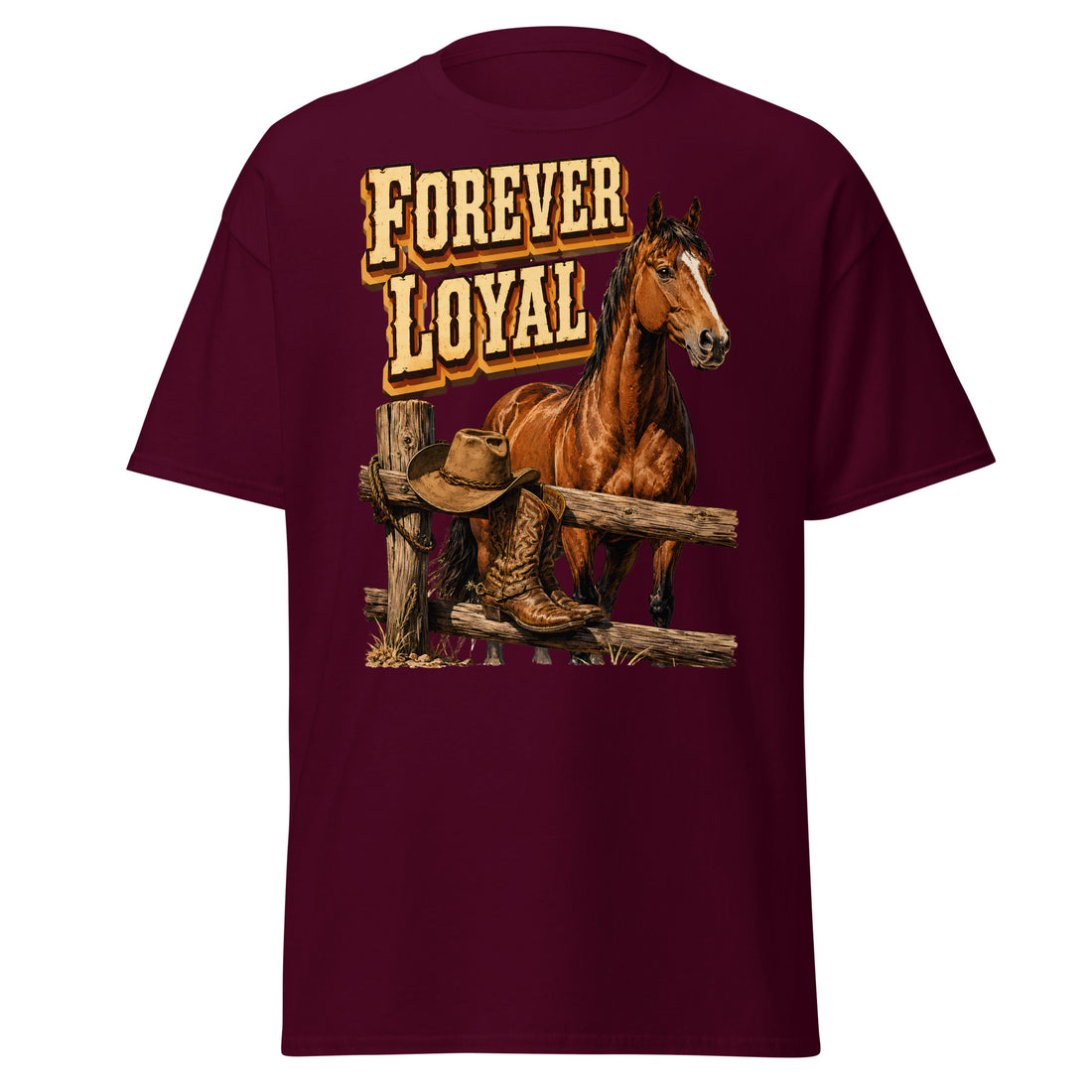 Forever Loyal Horse Graphic Tee | Premium Gift for Horse Lovers T-14 by printfluence.net