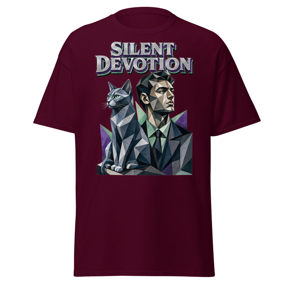 Cat Lovers Unisex Classic Tee Silent Devotion by printfluence.net