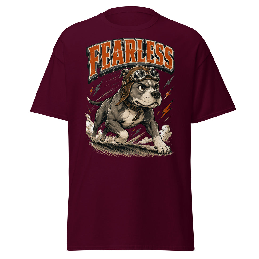Pitbull Lovers Unisex Classic Tee "Fearless" by printfluence.net