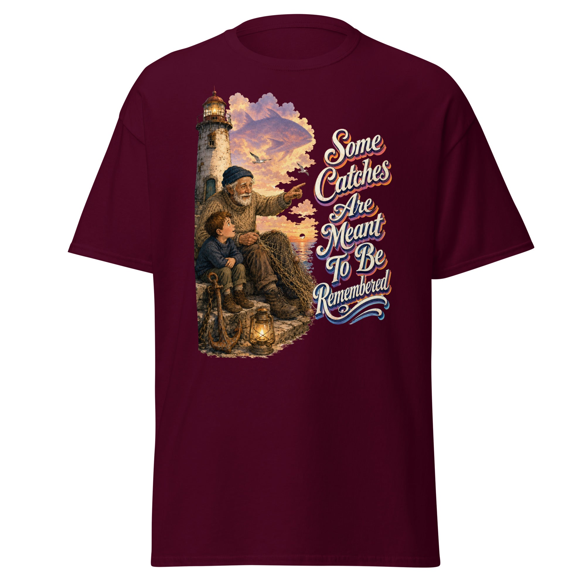 Fishing Lovers | Unisex Classic Tee — Some Catches Are Meant To Be Remembered by printfluence