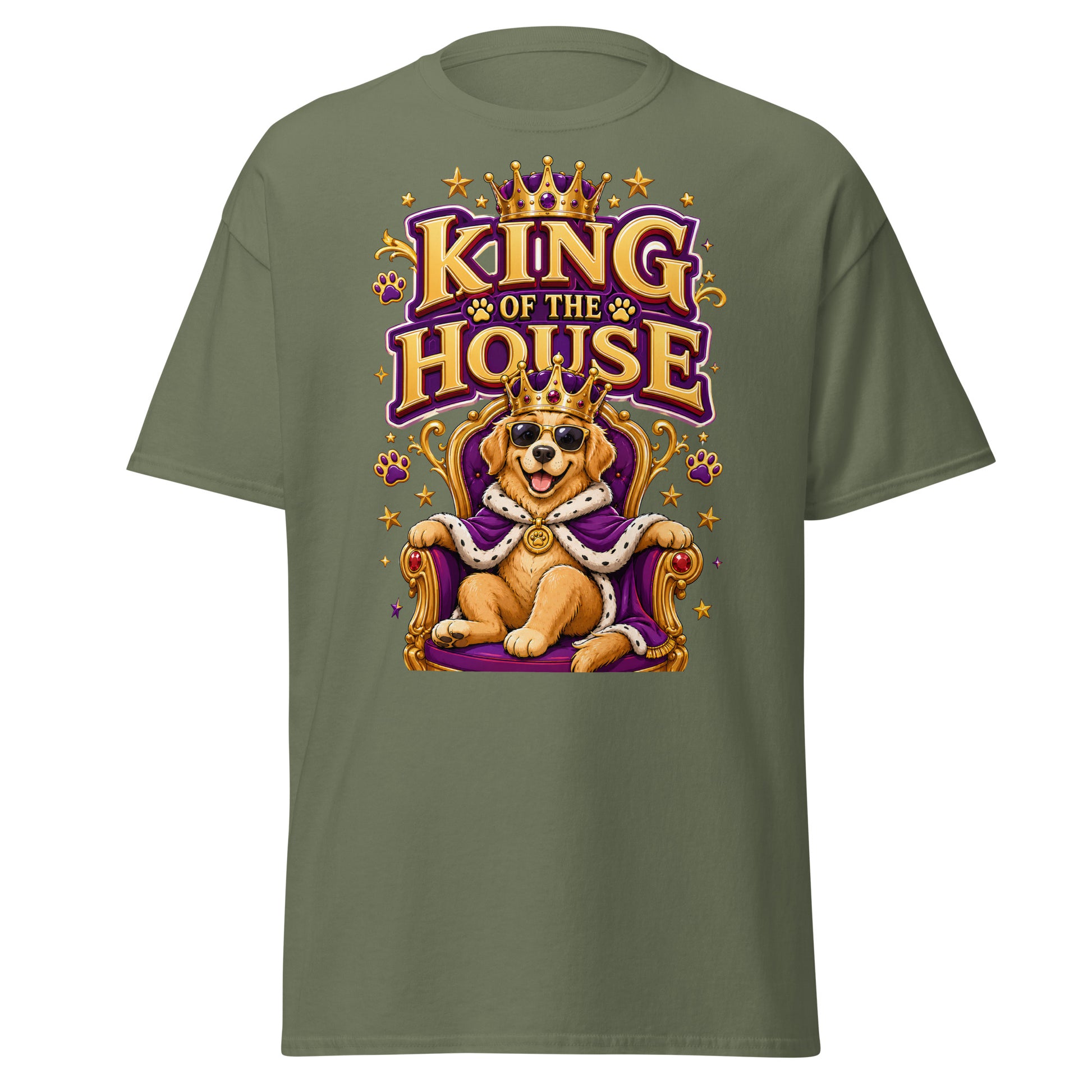 Elite King Of The House - Premium Luxury Golden Retriever Dog Lovers Classic Tee by printfluence.net