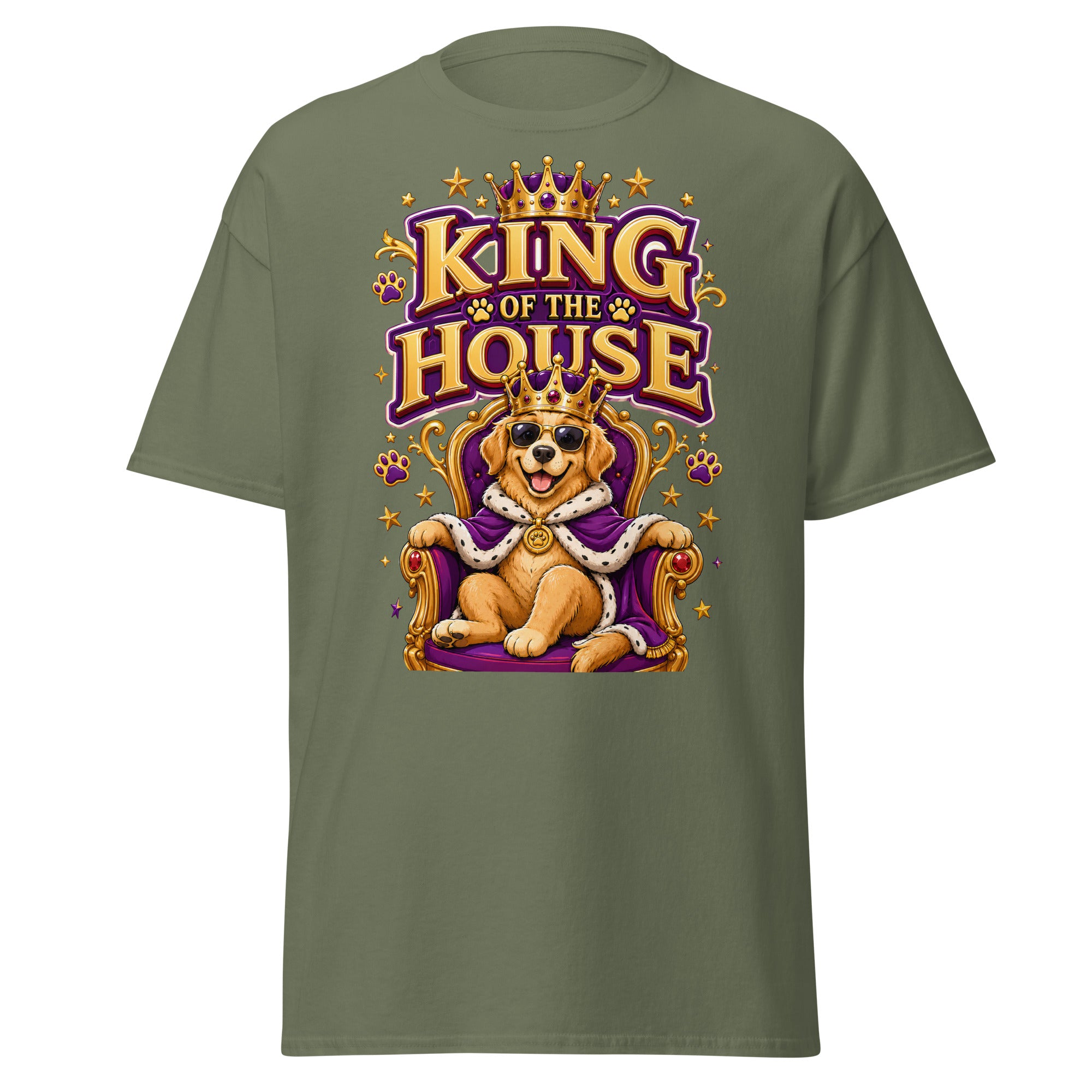 Elite King Of The House - Premium Luxury Golden Retriever Dog Lovers Classic Tee by printfluence.net