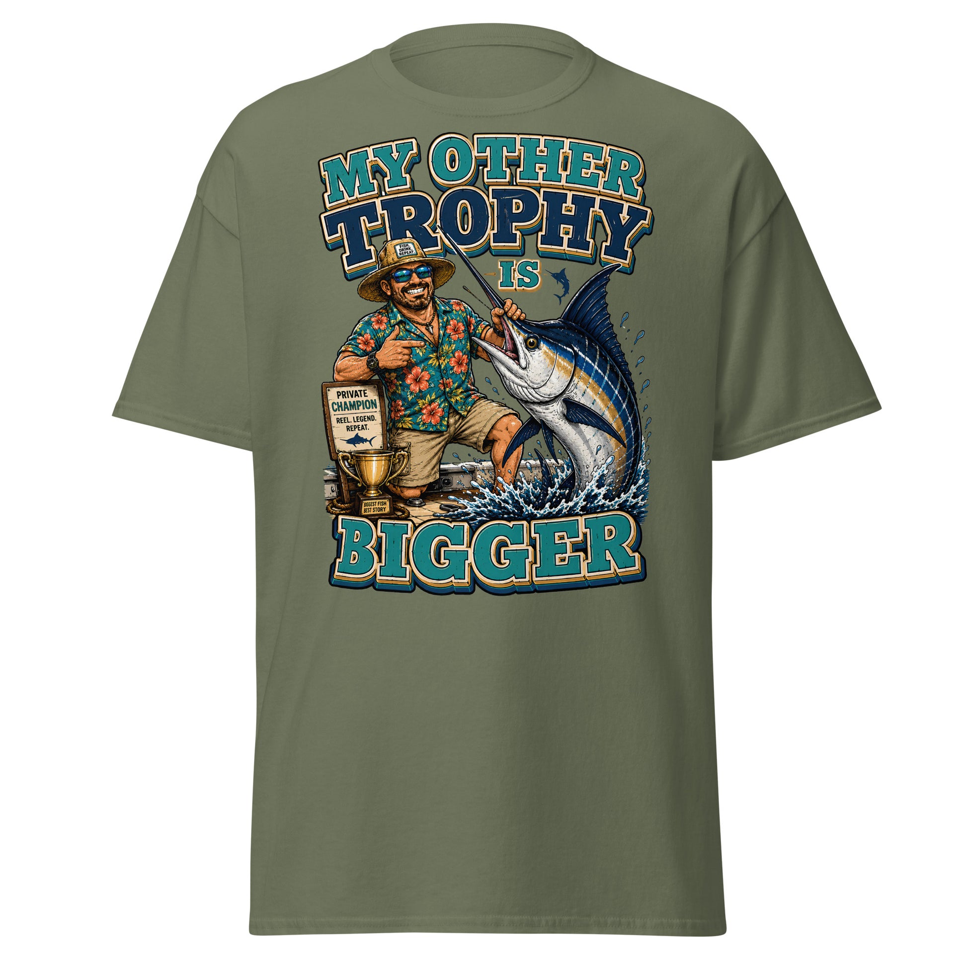 My Other Trophy Is Bigger - Fishing Lovers Unisex Classic Tee by printfluence.net