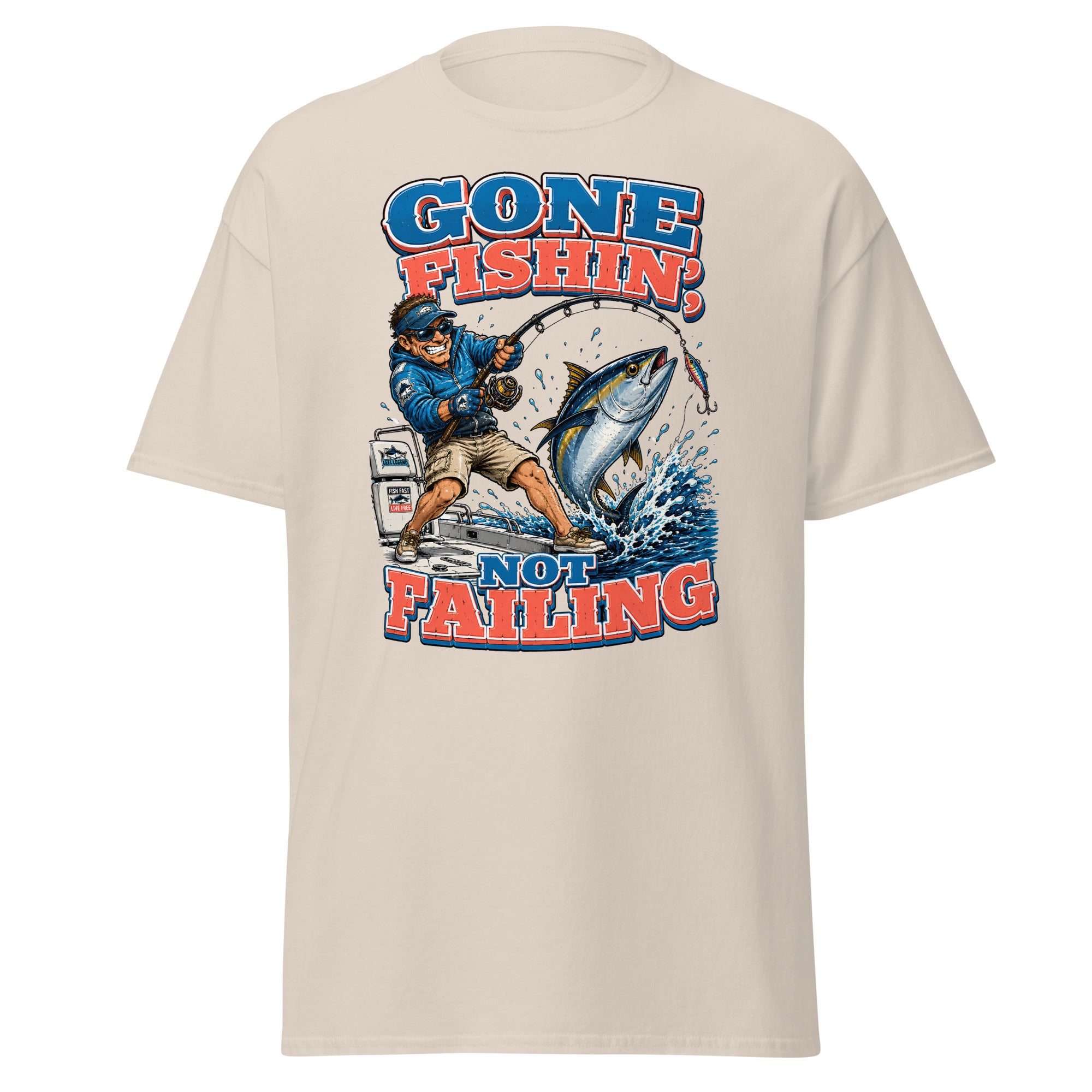 Gone Fishin Not Failing T-Shirt - Funny Tuna Fishing Graphic Tee for Men & Women, Fishing Lovers Gift by printfluence.net