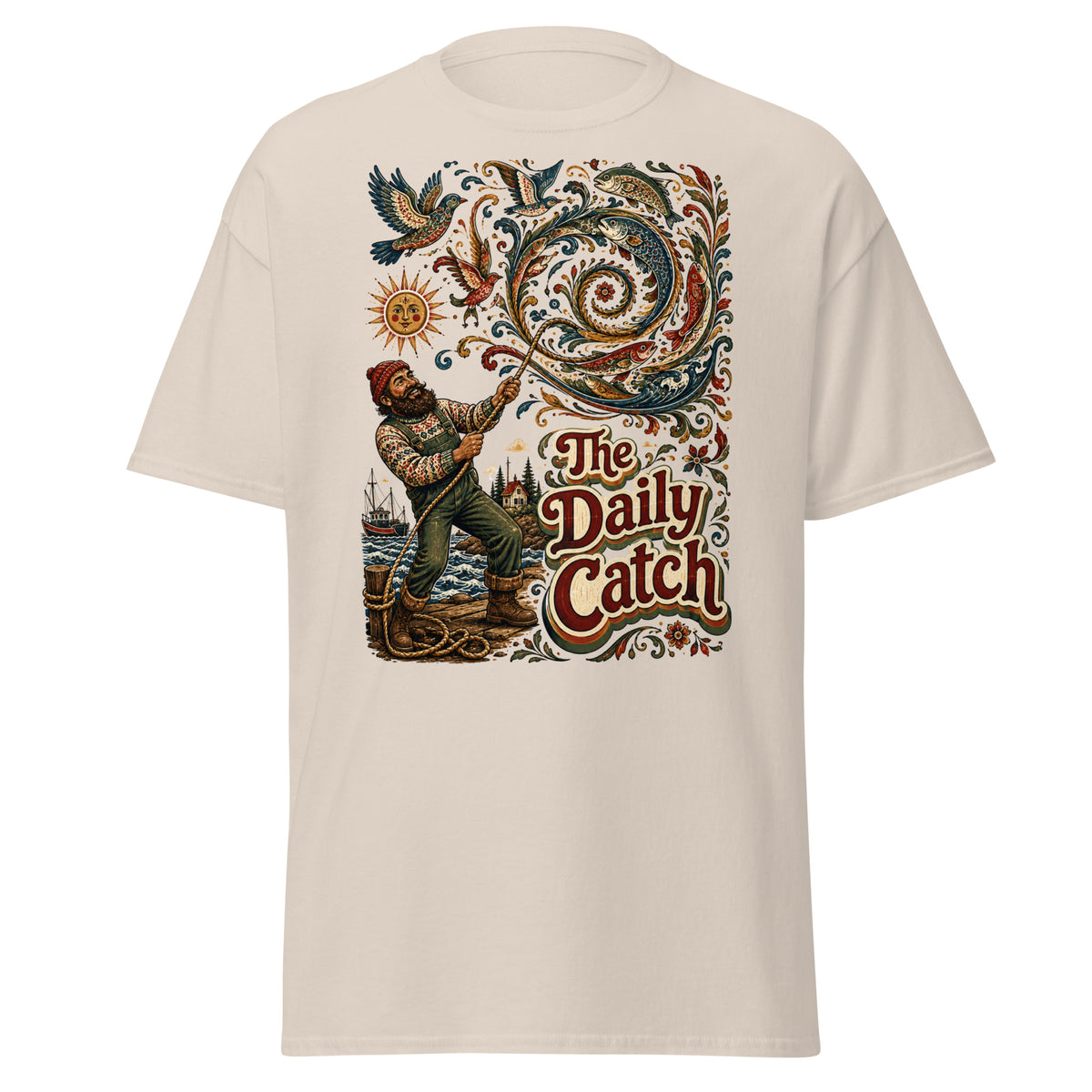 Fishing Lovers | Unisex Classic Tee — The Daily Catch by printfluence