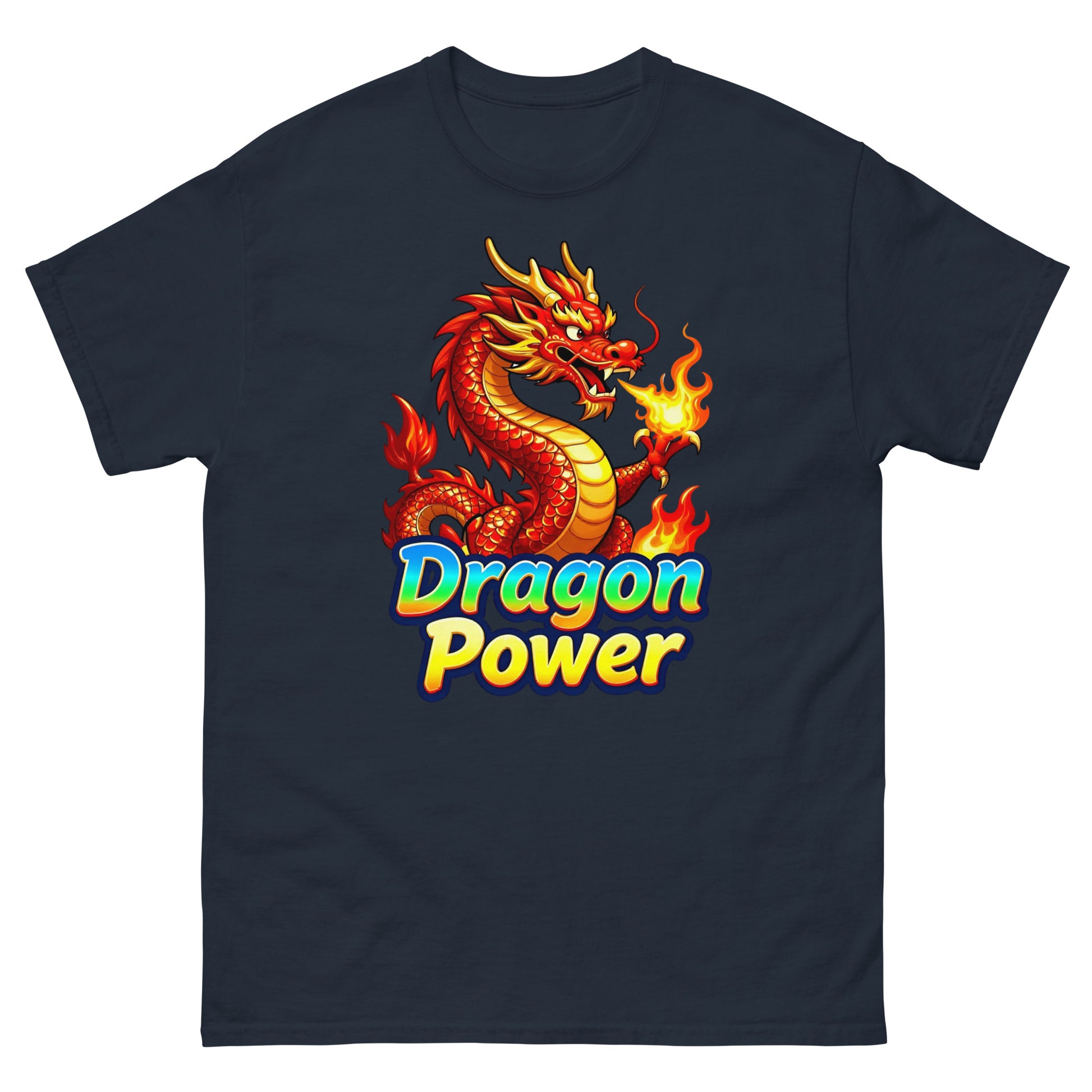 Unisex classic tee - Dragon Power Elite T-Shirt – Unleash Success Fire by printfluence.net