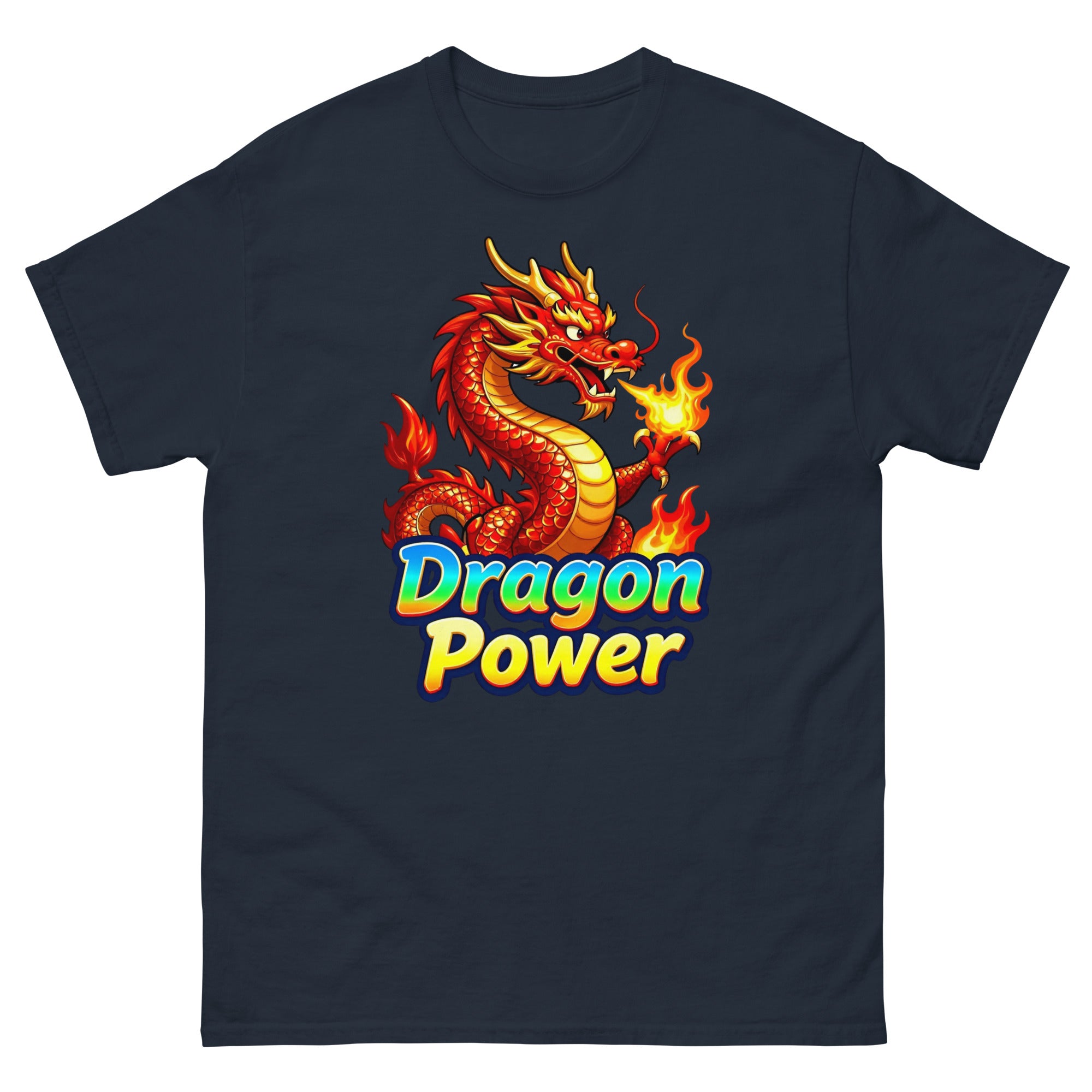 Unisex classic tee - Dragon Power Elite T-Shirt – Unleash Success Fire by printfluence.net