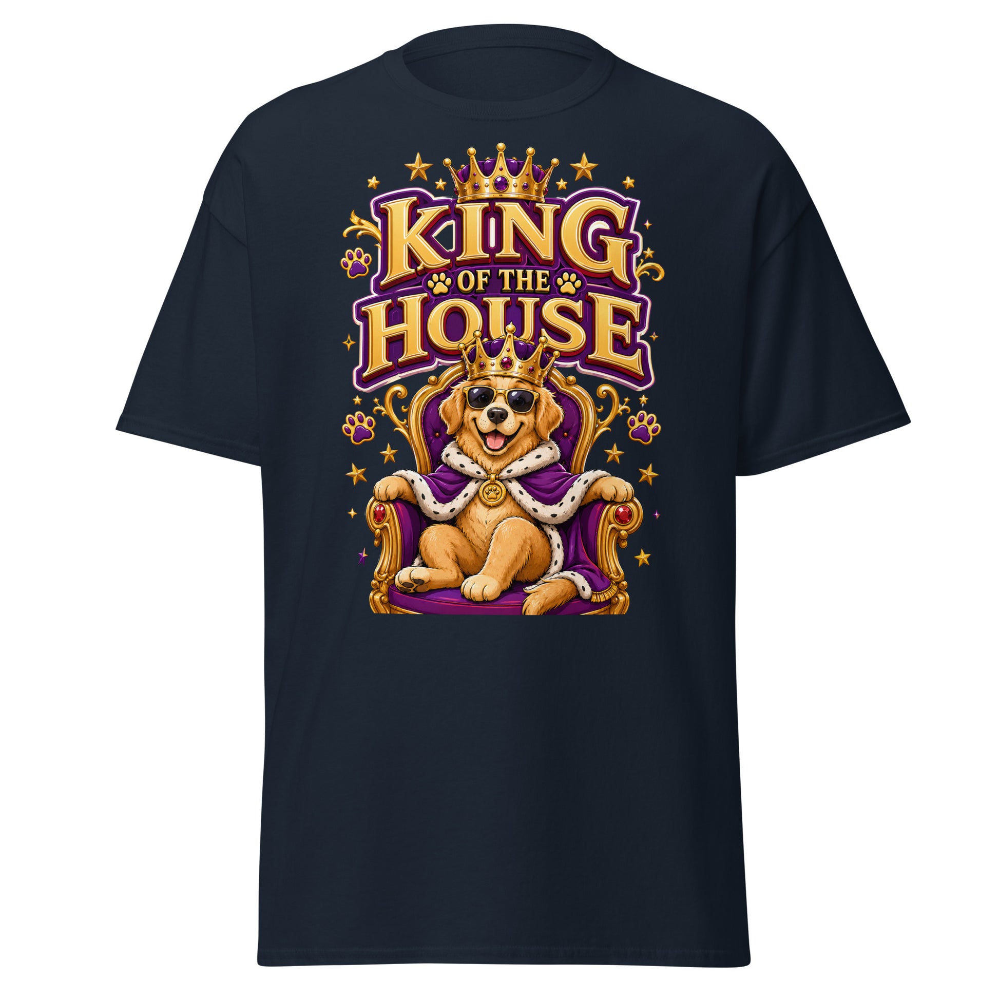 Elite King Of The House - Premium Luxury Golden Retriever Dog Lovers Classic Tee by printfluence.net