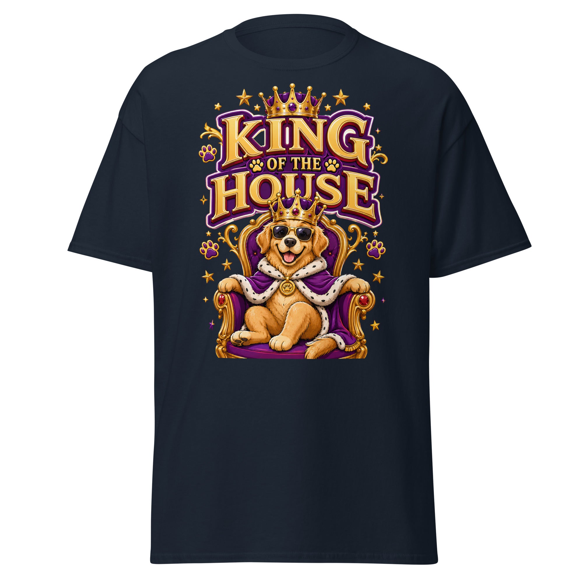 Elite King Of The House - Premium Luxury Golden Retriever Dog Lovers Classic Tee by printfluence.net