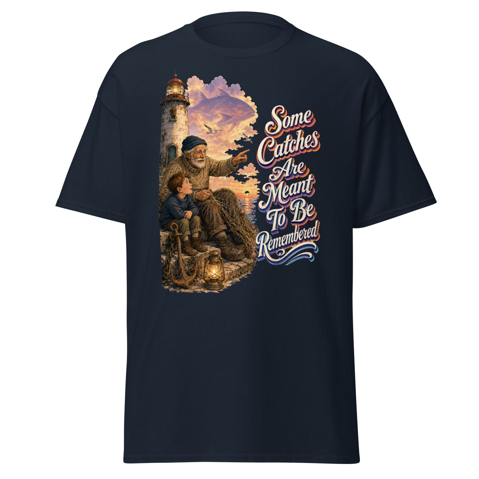 Fishing Lovers | Unisex Classic Tee — Some Catches Are Meant To Be Remembered by printfluence