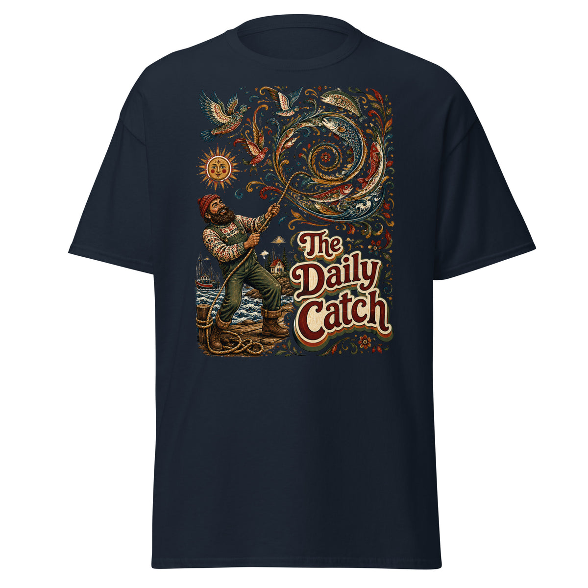Fishing Lovers | Unisex Classic Tee — The Daily Catch by printfluence