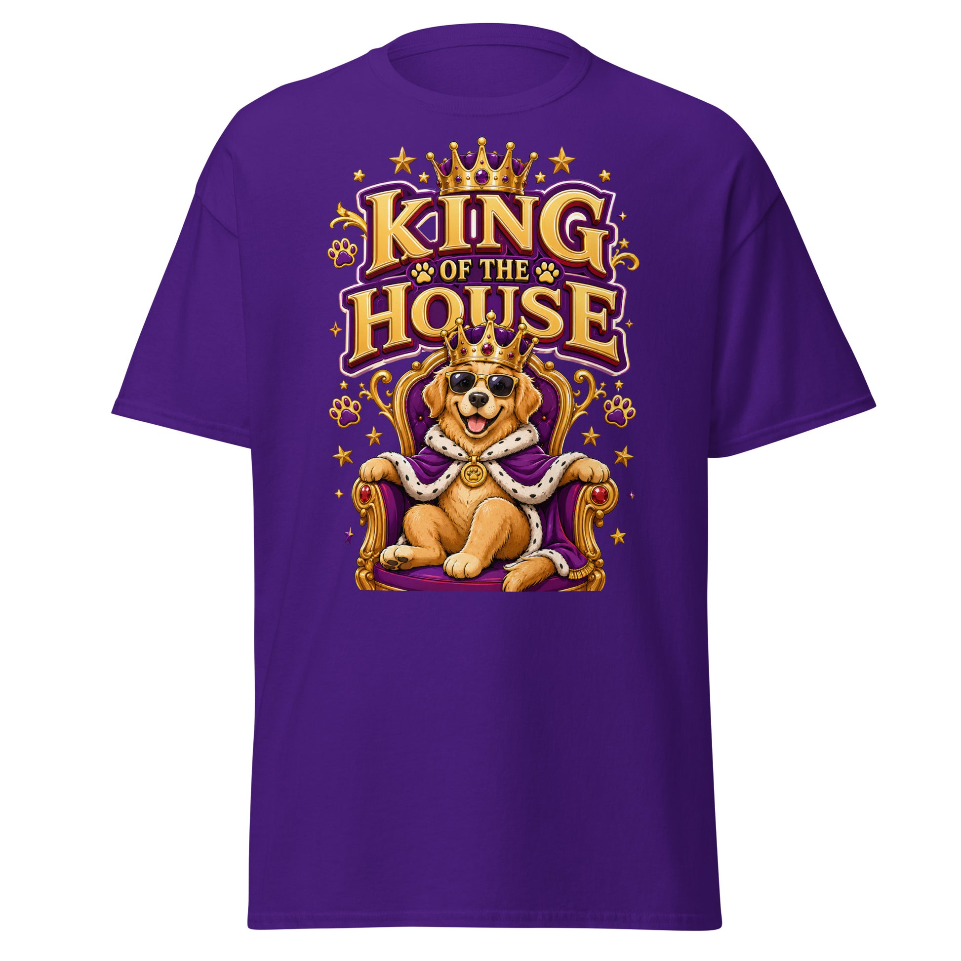 Elite King Of The House - Premium Luxury Golden Retriever Dog Lovers Classic Tee by printfluence.net