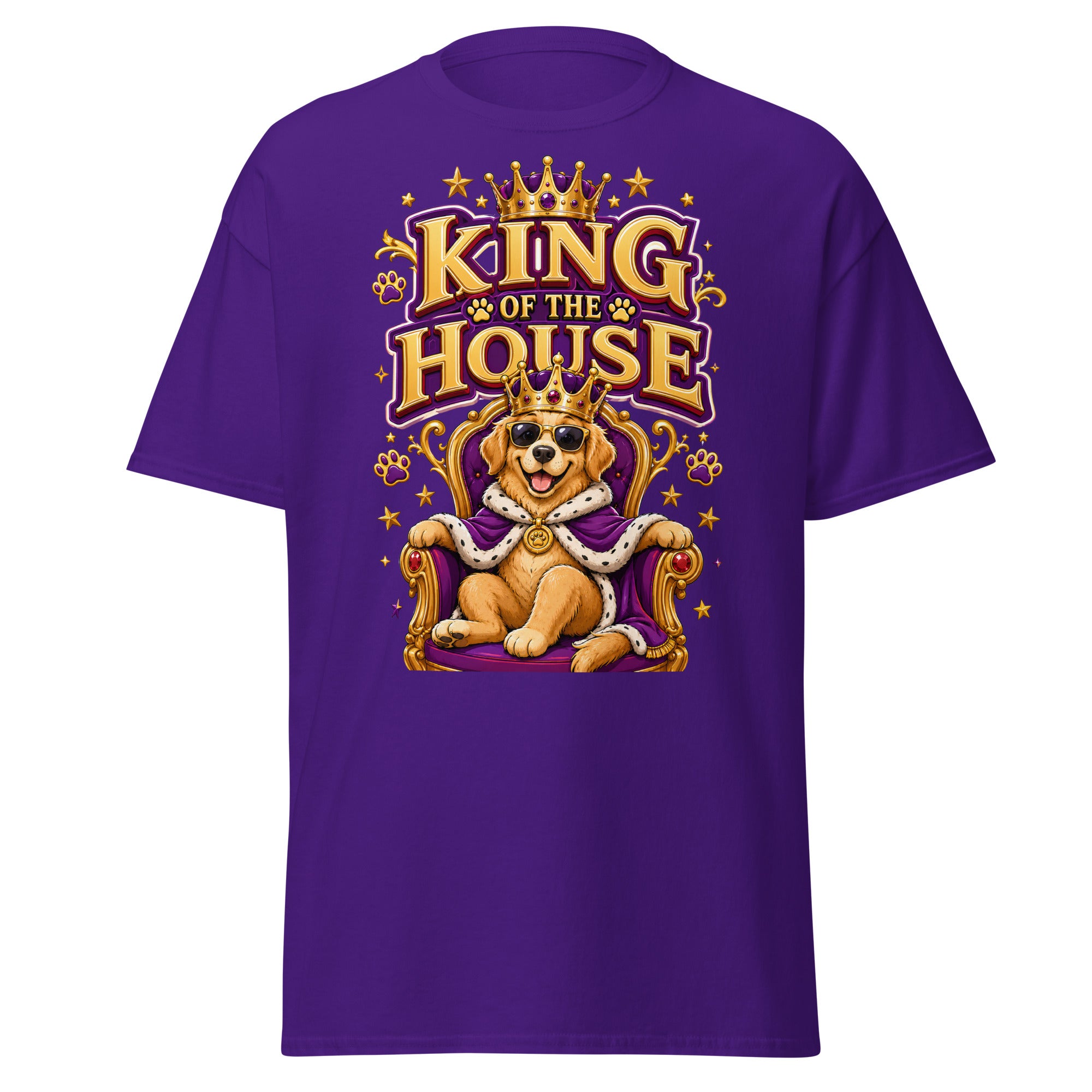 Elite King Of The House - Premium Luxury Golden Retriever Dog Lovers Classic Tee by printfluence.net