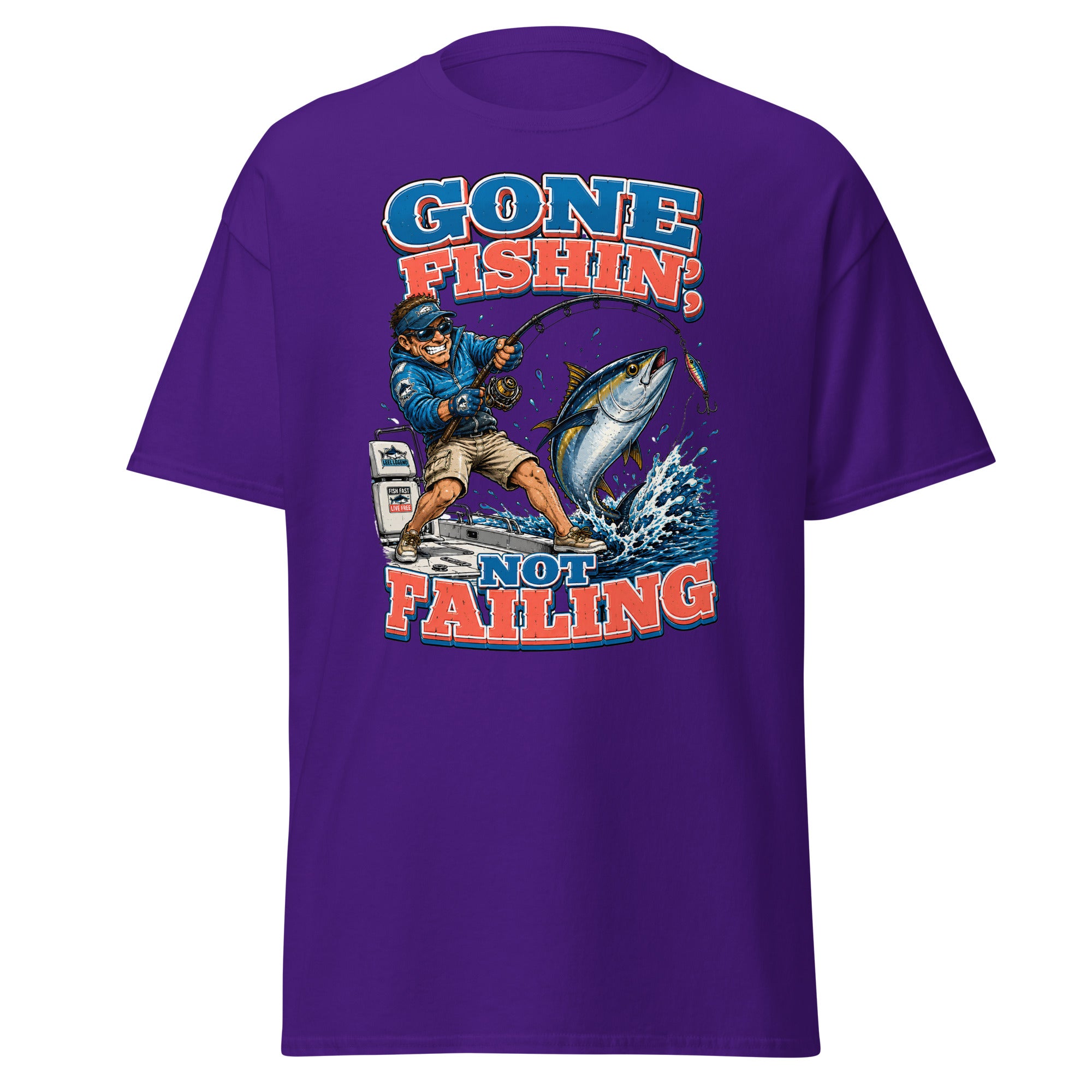 Gone Fishin Not Failing T-Shirt - Funny Tuna Fishing Graphic Tee for Men & Women, Fishing Lovers Gift by printfluence.net