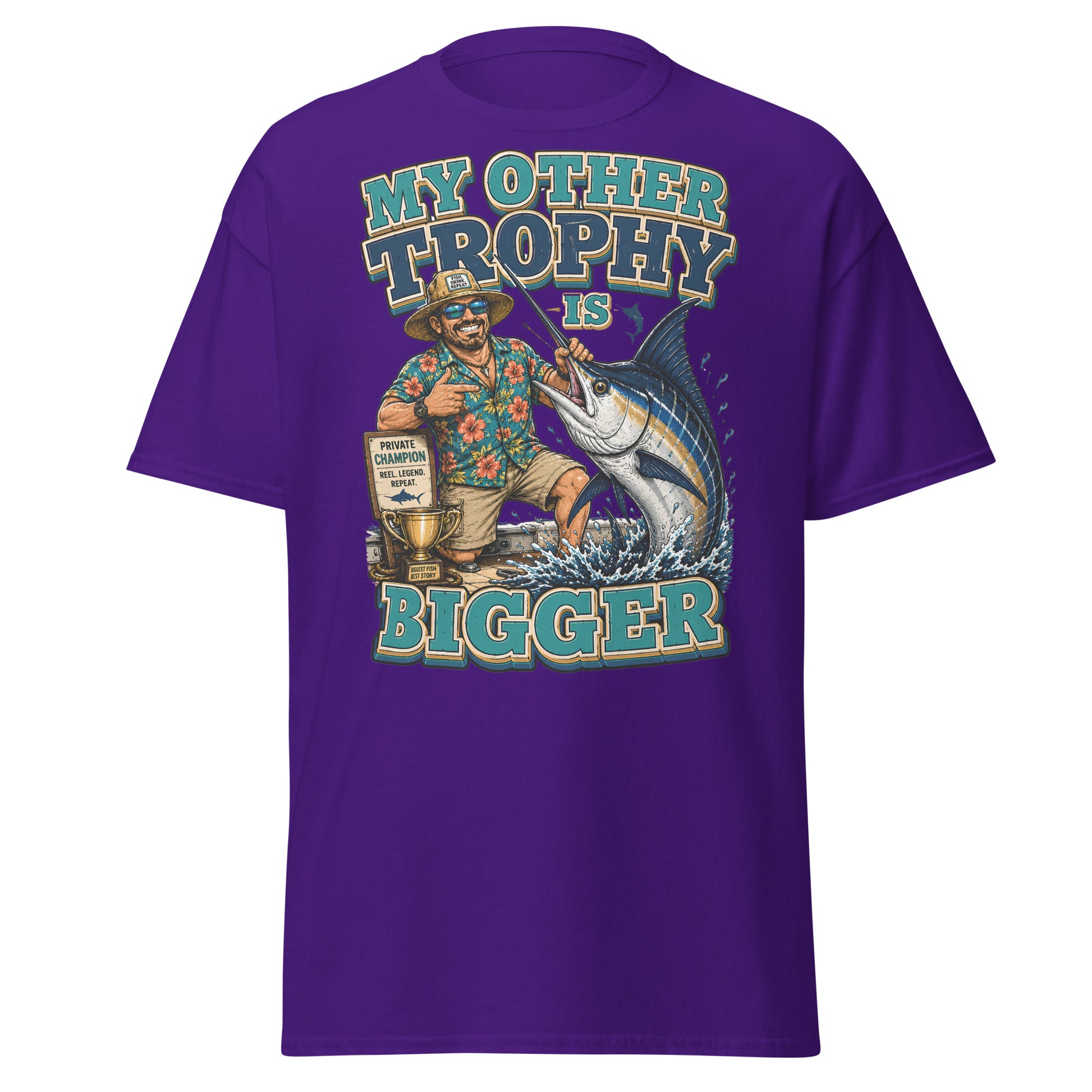 My Other Trophy Is Bigger - Fishing Lovers Unisex Classic Tee by printfluence.net