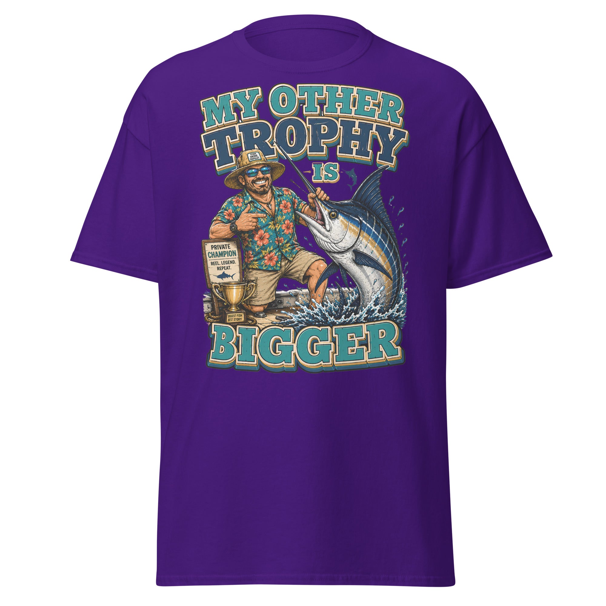 My Other Trophy Is Bigger - Fishing Lovers Unisex Classic Tee by printfluence.net
