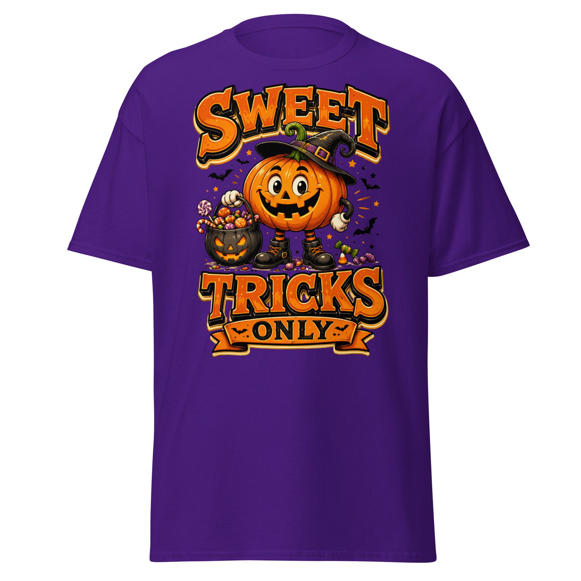 Vintage Halloween Pumpkin Horror & Mystery Unisex Classic Tee by printfluence.net