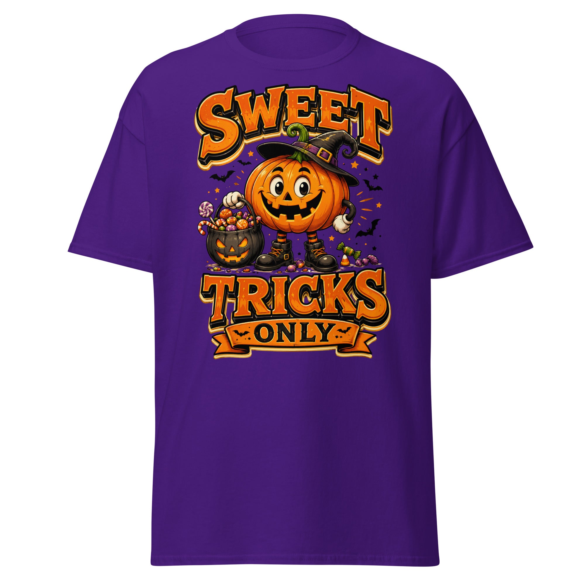 Vintage Halloween Pumpkin Horror & Mystery Unisex Classic Tee by printfluence.net