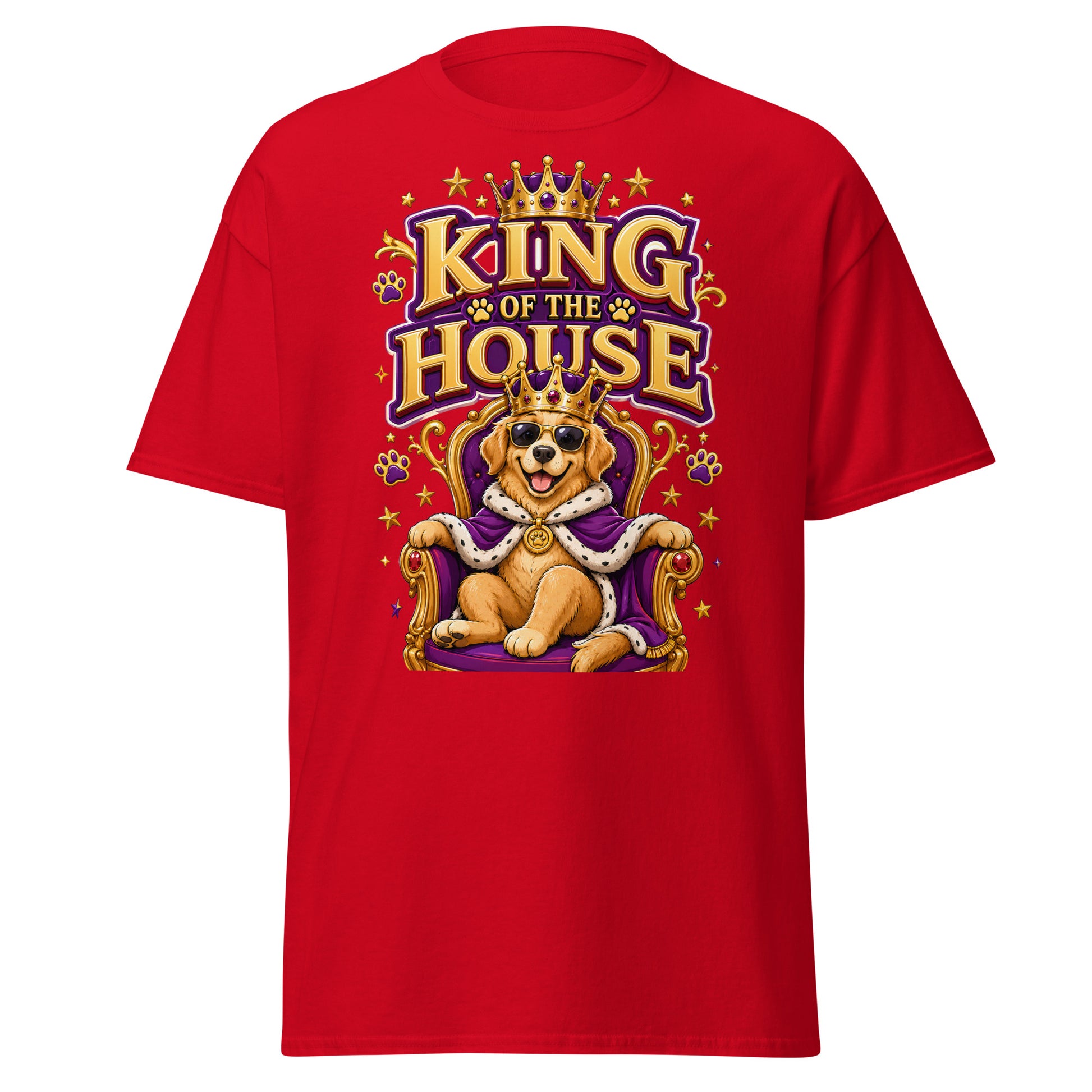 Elite King Of The House - Premium Luxury Golden Retriever Dog Lovers Classic Tee by printfluence.net