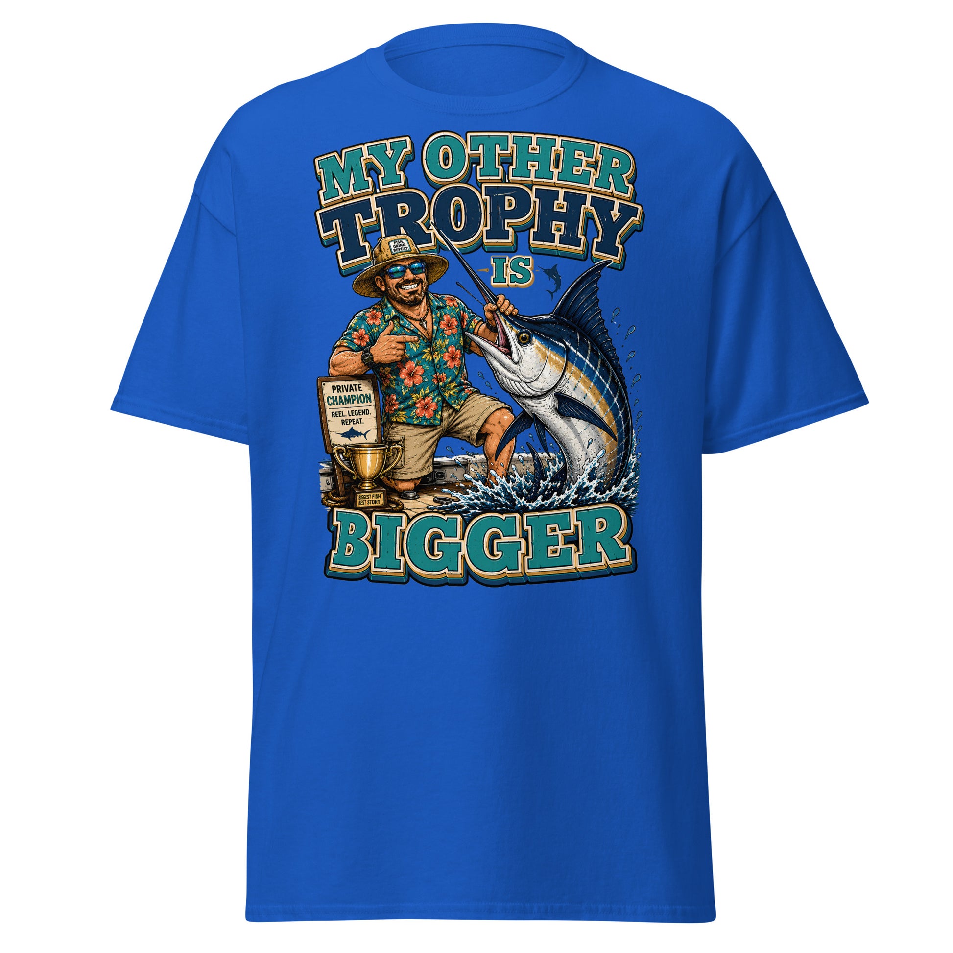 My Other Trophy Is Bigger - Fishing Lovers Unisex Classic Tee by printfluence.net