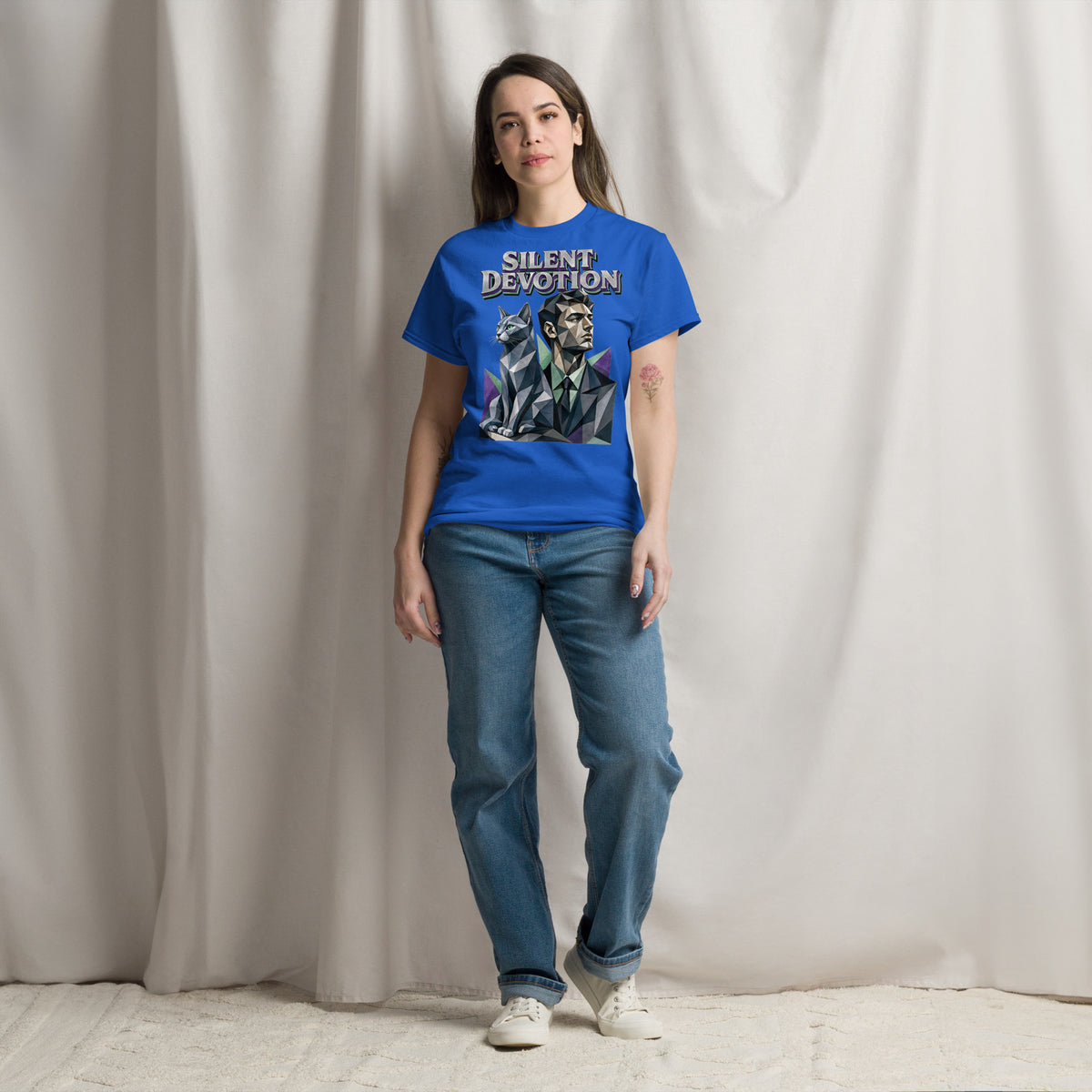 Cat Lovers Unisex Classic Tee Silent Devotion by printfluence.net