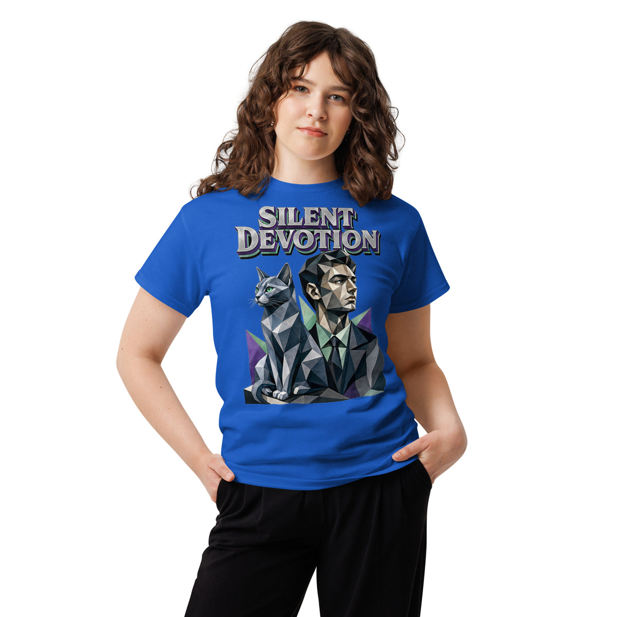 Cat Lovers Unisex Classic Tee Silent Devotion by printfluence.net