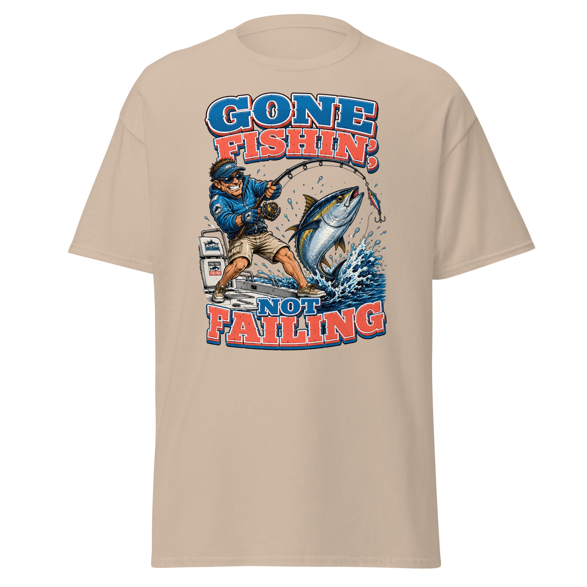 Gone Fishin Not Failing T-Shirt - Funny Tuna Fishing Graphic Tee for Men & Women, Fishing Lovers Gift by printfluence.net