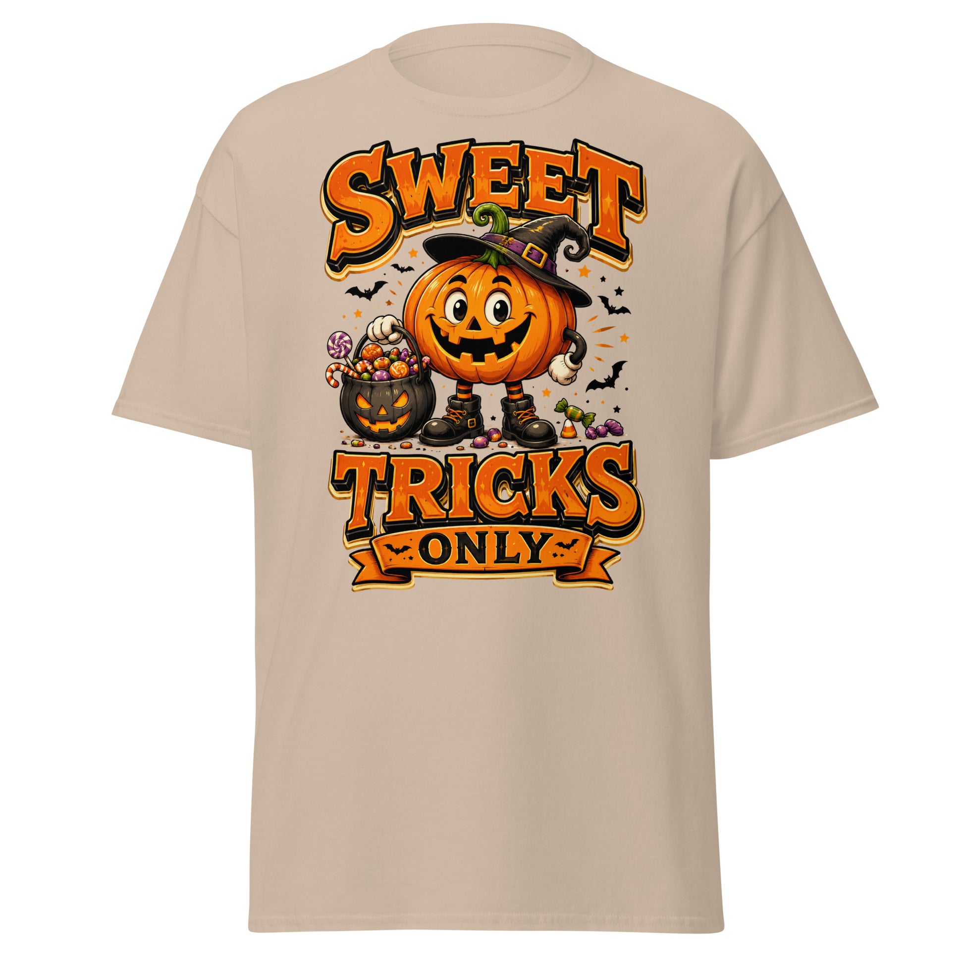 Vintage Halloween Pumpkin Horror & Mystery Unisex Classic Tee by printfluence.net