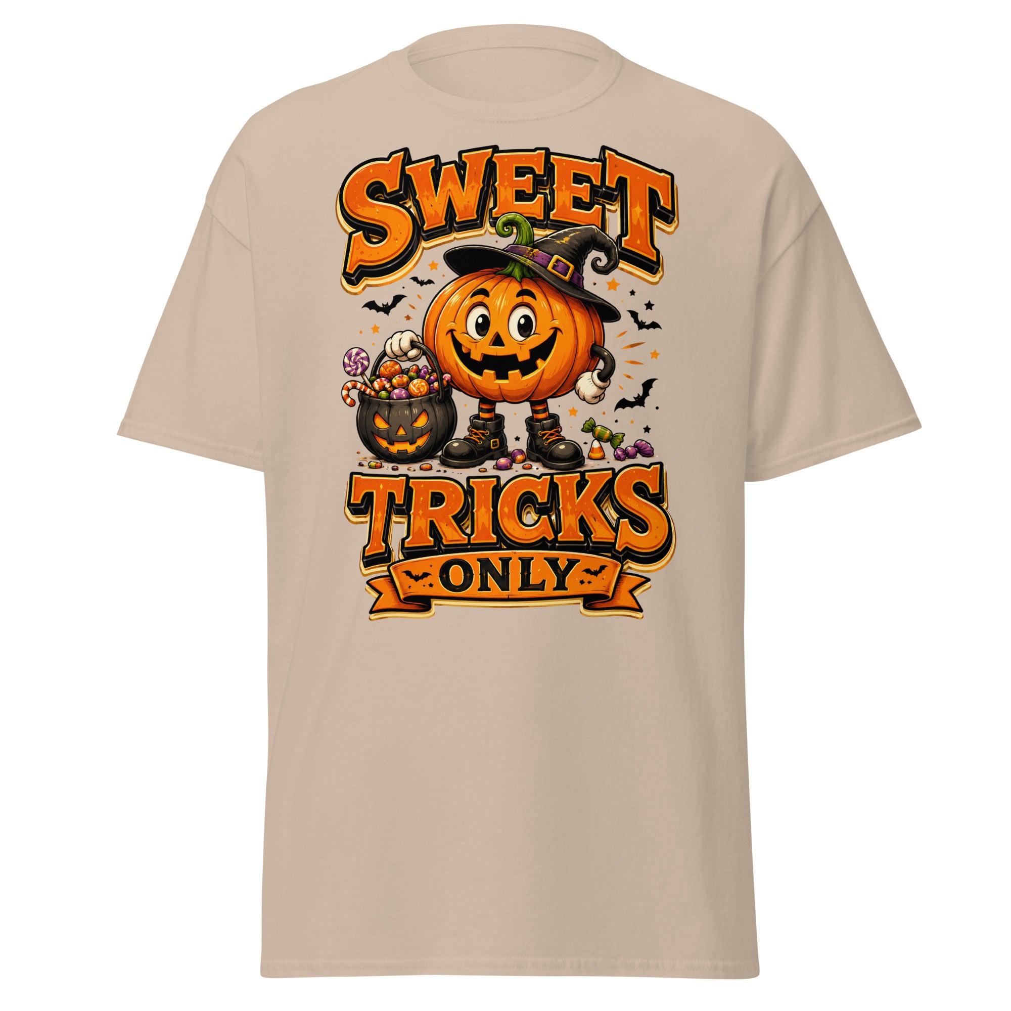 Vintage Halloween Pumpkin Horror & Mystery Unisex Classic Tee by printfluence.net