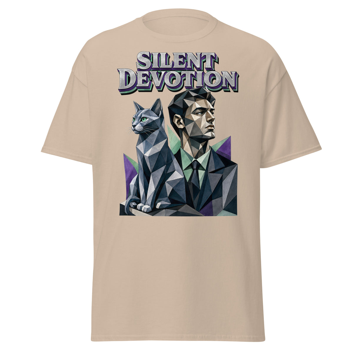 Cat Lovers Unisex Classic Tee Silent Devotion by printfluence.net