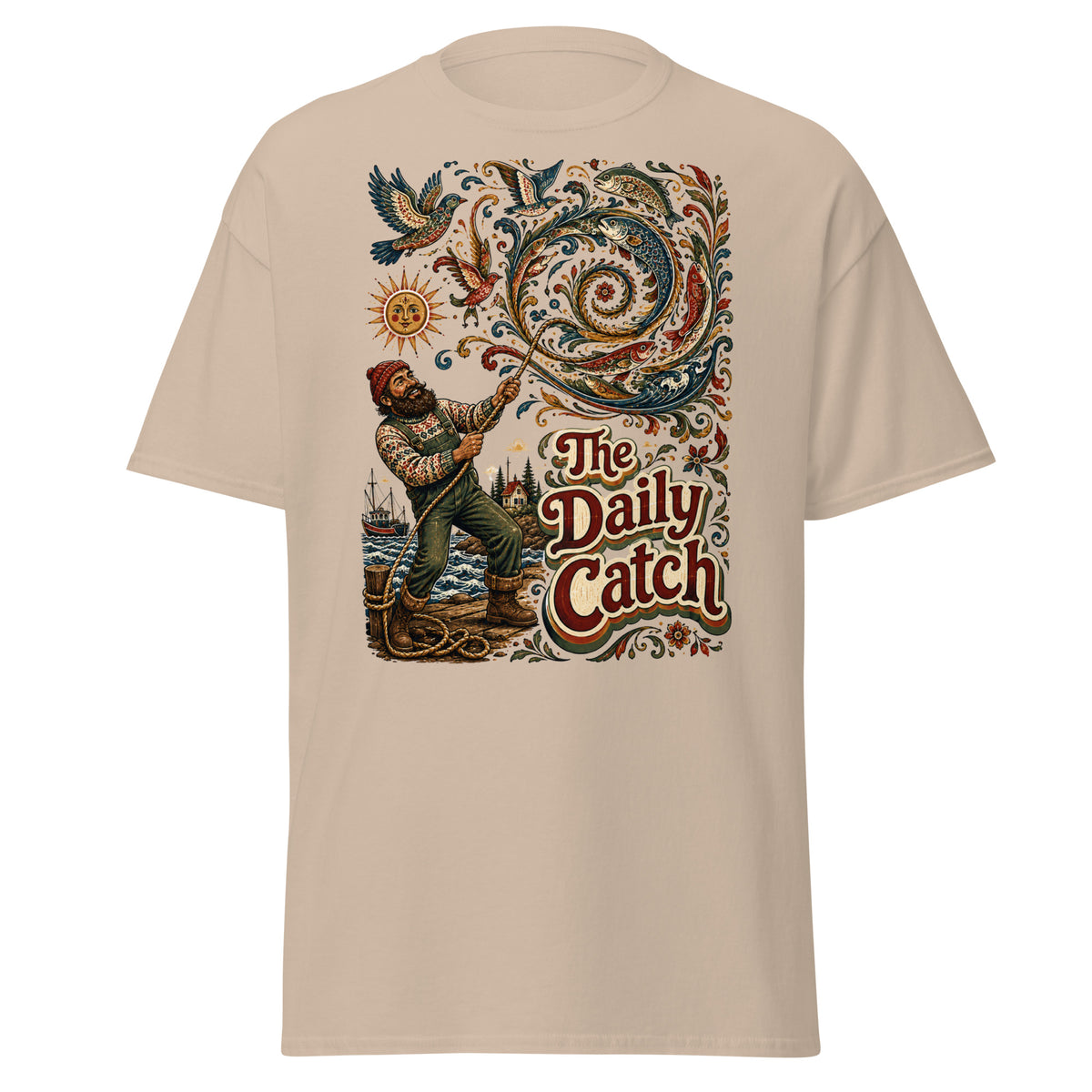 Fishing Lovers | Unisex Classic Tee — The Daily Catch by printfluence