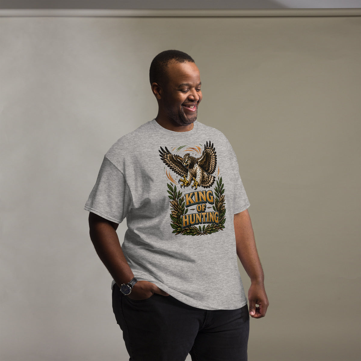 King Of Hunting Eagle Lovers Unisex Classic Tee by printfluence.net