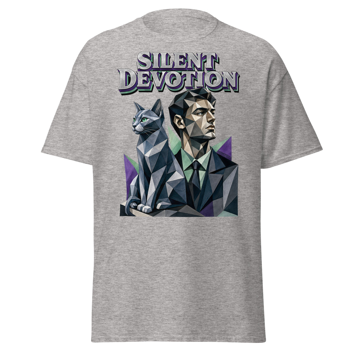 Cat Lovers Unisex Classic Tee Silent Devotion by printfluence.net