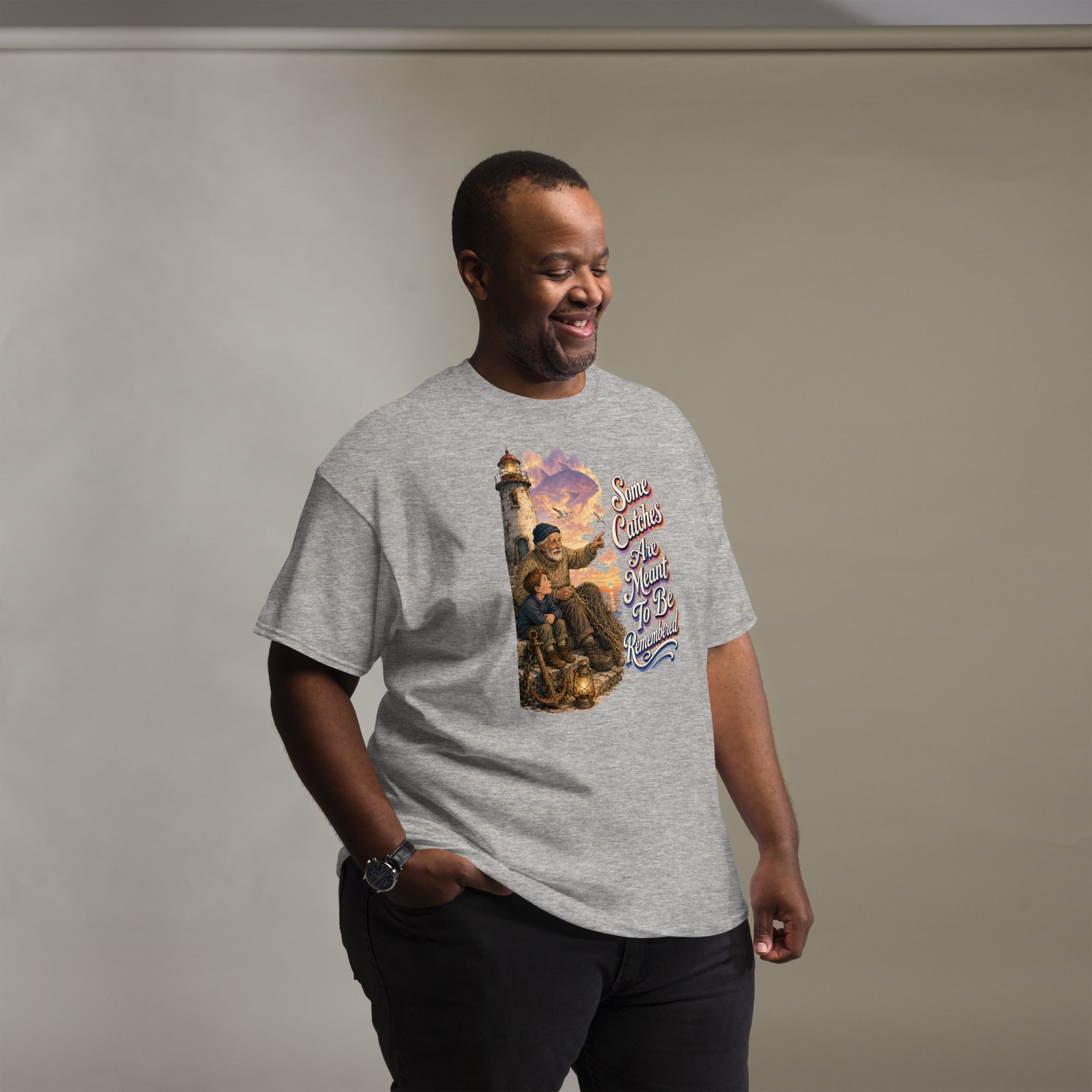 Fishing Lovers | Unisex Classic Tee — Some Catches Are Meant To Be Remembered by printfluence