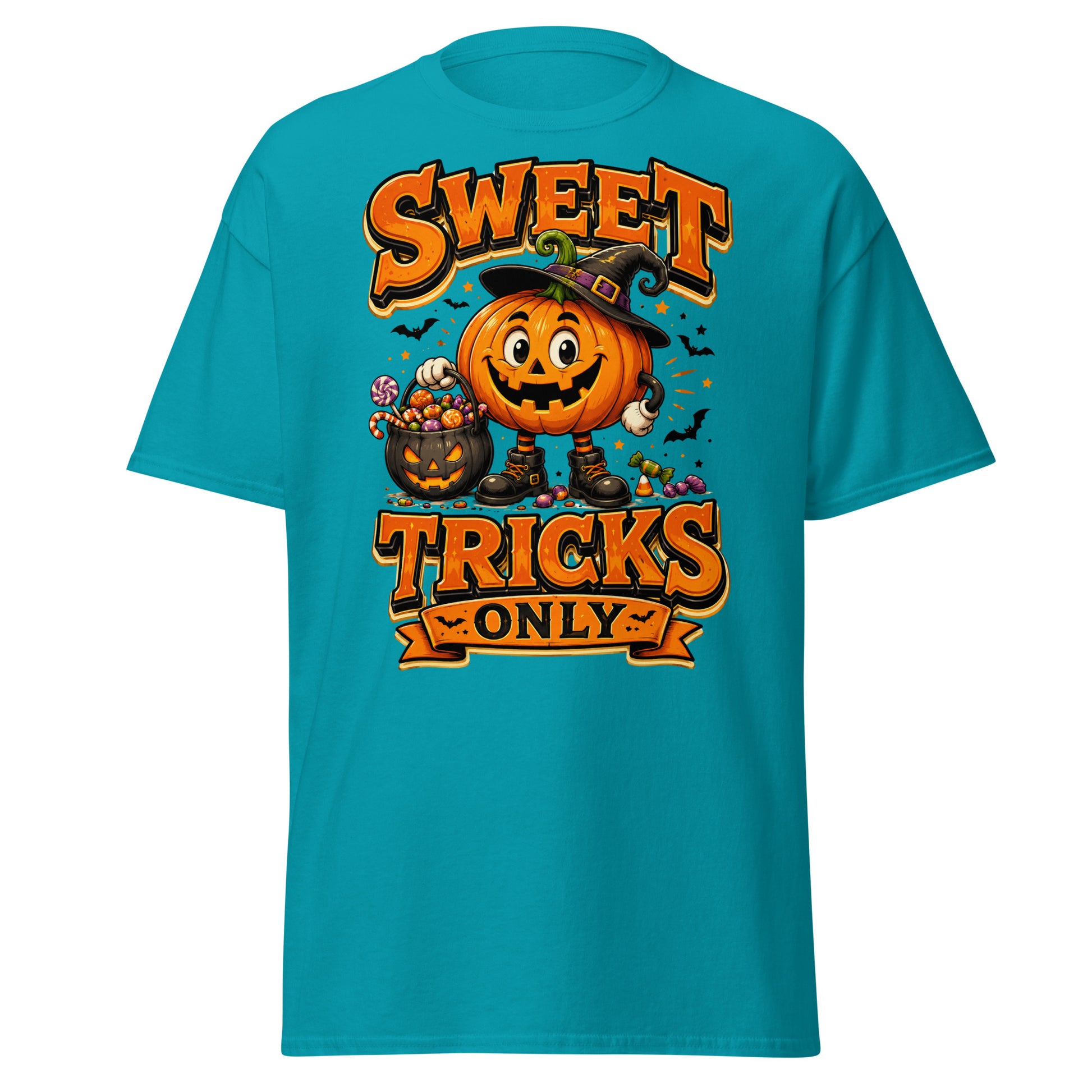 Vintage Halloween Pumpkin Horror & Mystery Unisex Classic Tee by printfluence.net