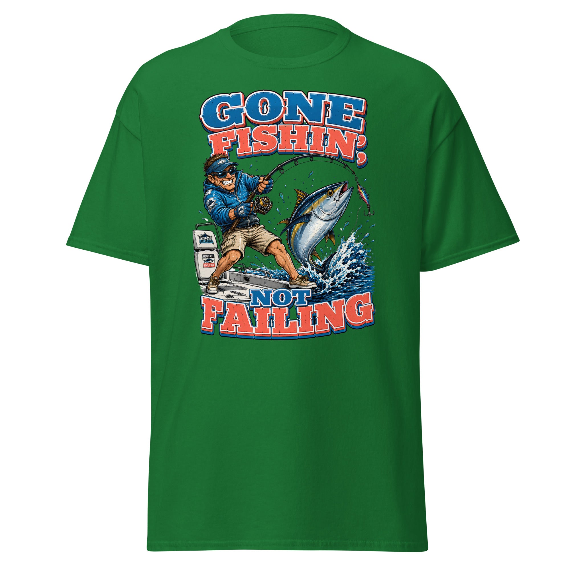 Gone Fishin Not Failing T-Shirt - Funny Tuna Fishing Graphic Tee for Men & Women, Fishing Lovers Gift by printfluence.net