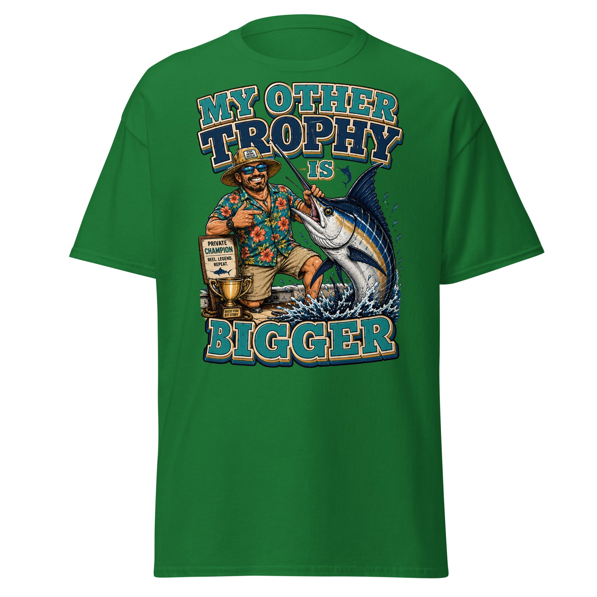 My Other Trophy Is Bigger - Fishing Lovers Unisex Classic Tee by printfluence.net