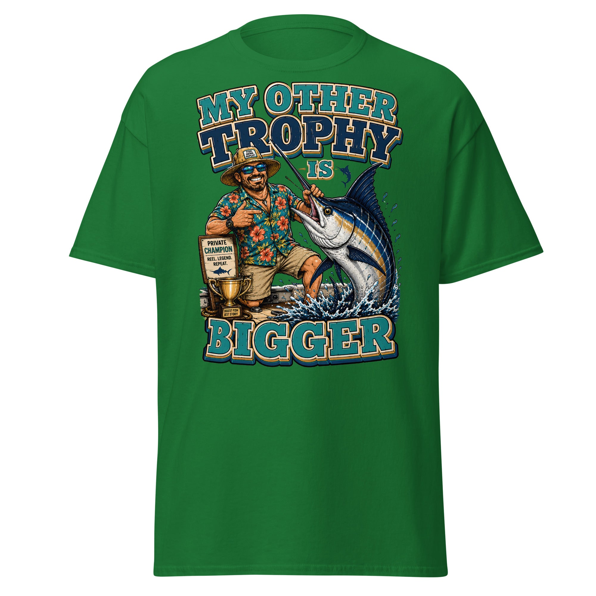 My Other Trophy Is Bigger - Fishing Lovers Unisex Classic Tee by printfluence.net