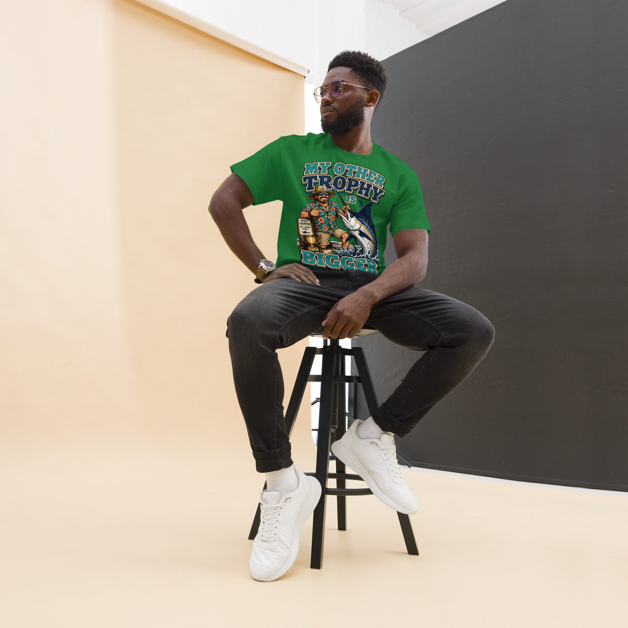 My Other Trophy Is Bigger - Fishing Lovers Unisex Classic Tee by printfluence.net