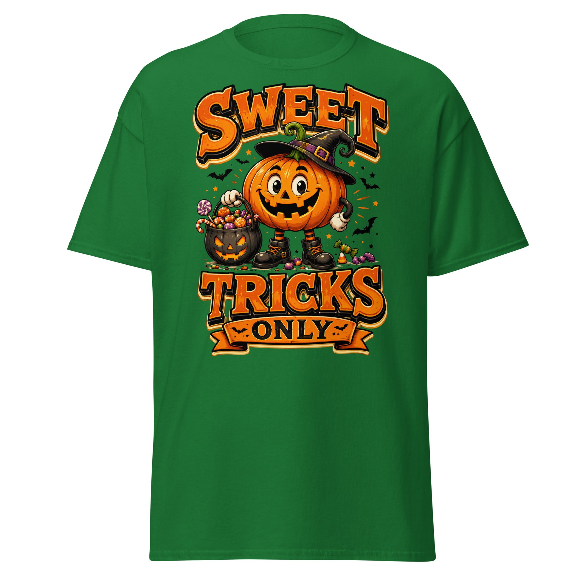 Vintage Halloween Pumpkin Horror & Mystery Unisex Classic Tee by printfluence.net
