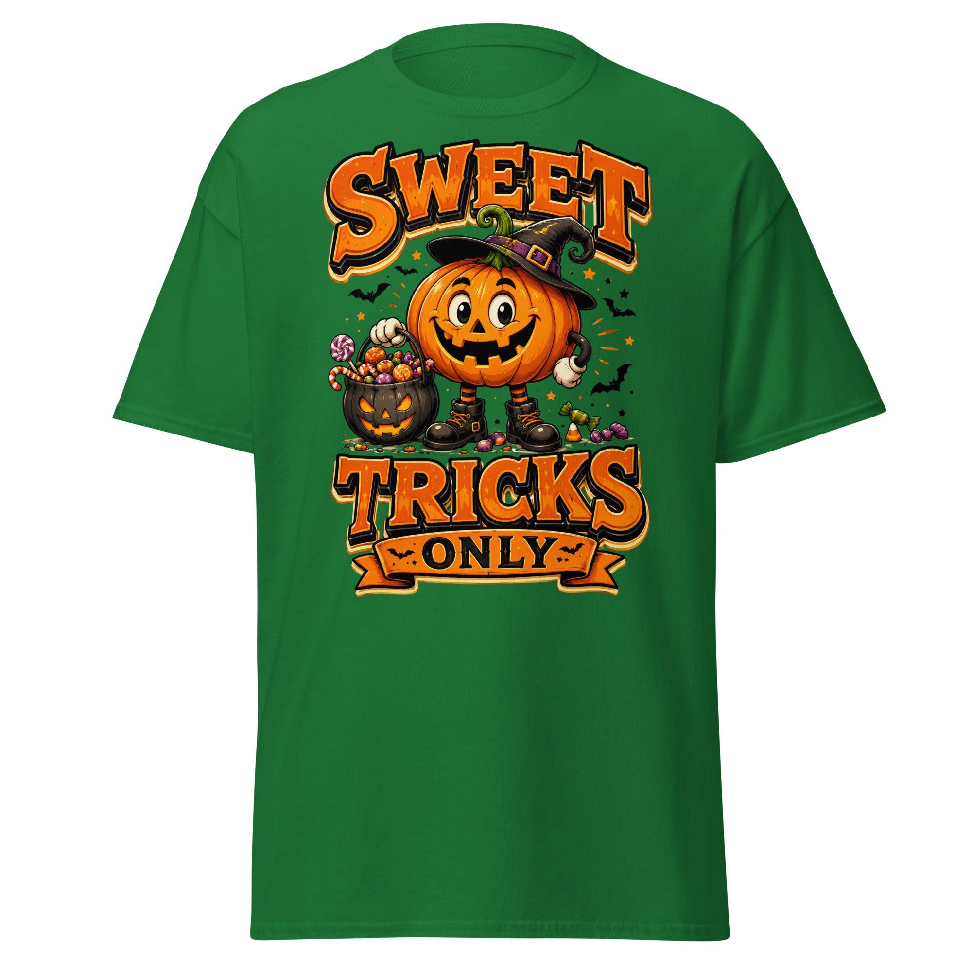 Vintage Halloween Pumpkin Horror & Mystery Unisex Classic Tee by printfluence.net