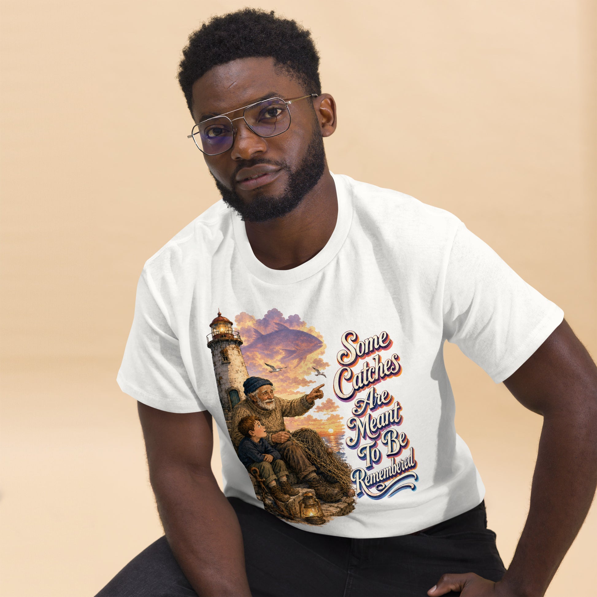Fishing Lovers | Unisex Classic Tee — Some Catches Are Meant To Be Remembered by printfluence