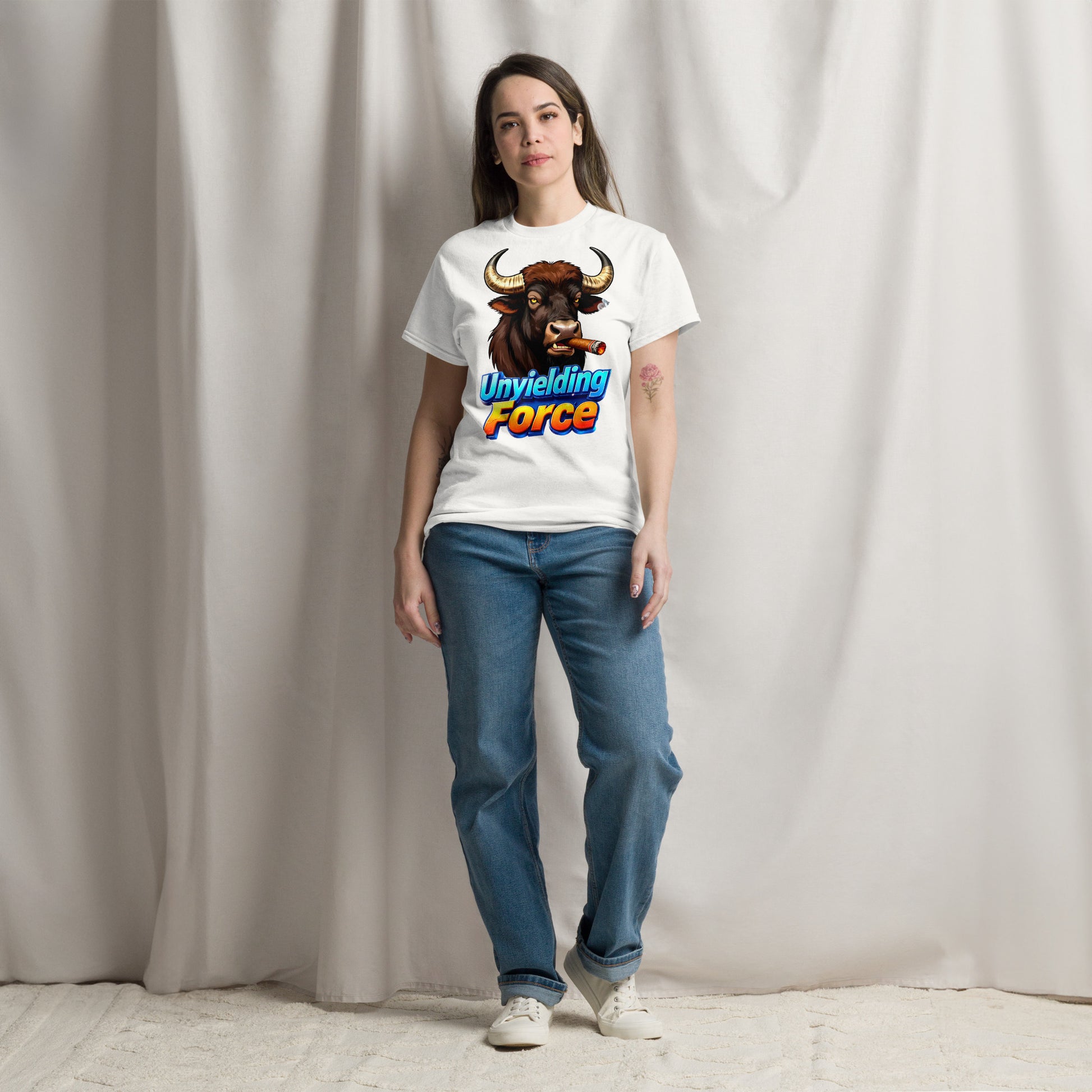 Unisex classic tee - Unyielding Force Unisex Classic Tee – Bold Everyday Power Wear by printfluence.net