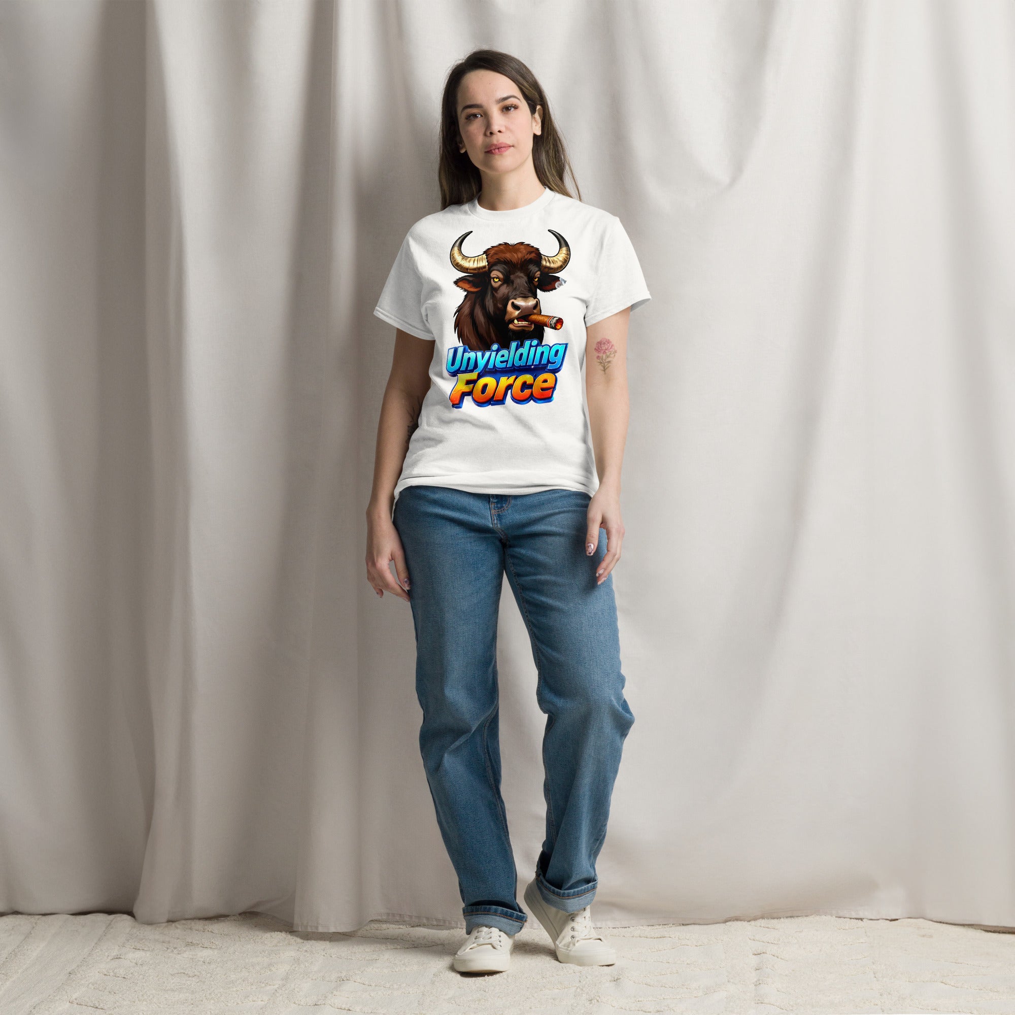 Unisex classic tee - Unyielding Force Unisex Classic Tee – Bold Everyday Power Wear by printfluence.net
